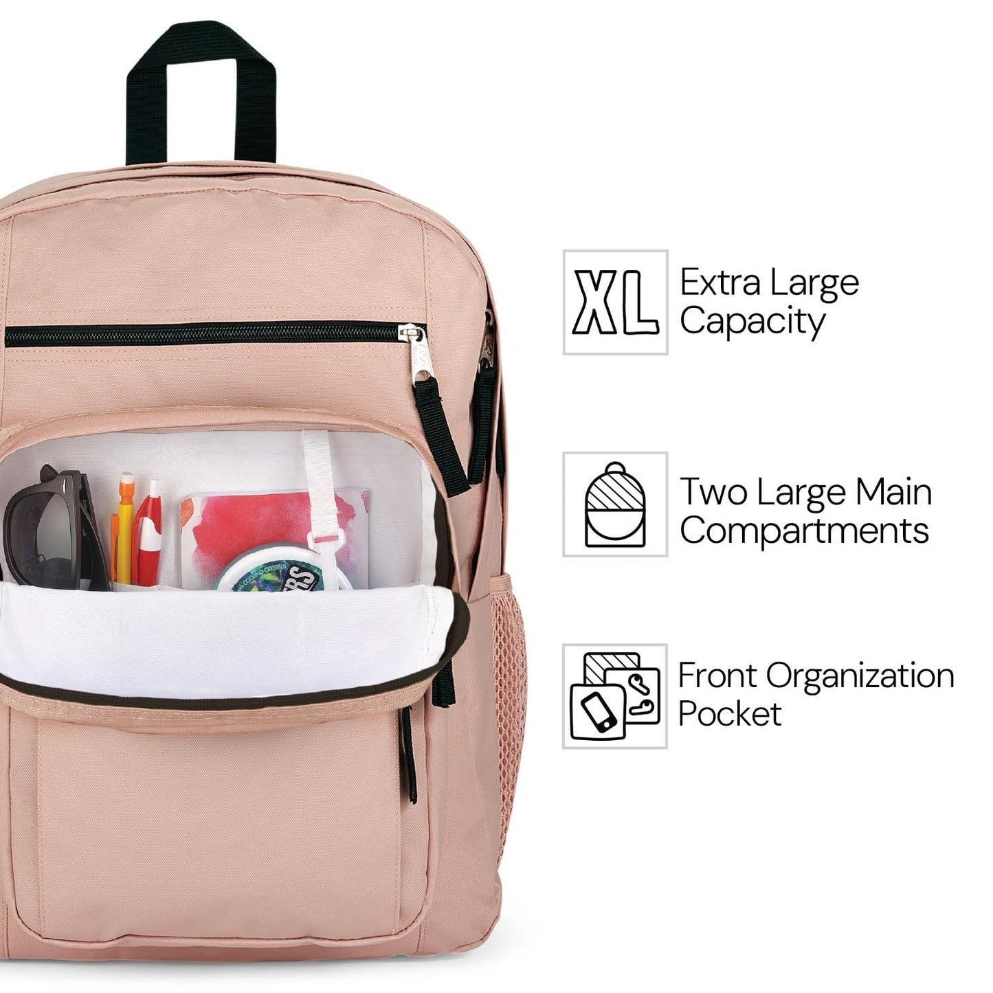 Laptop Backpack for 15" Computer   Ergonomic Straps, 2 Compartments, Haul Handle5