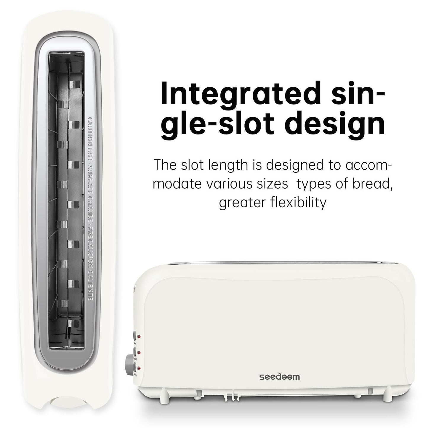 2-Slice Slim Toaster with Long Slot for Bagels & Artisan Bread, 6 Shade Settings3
