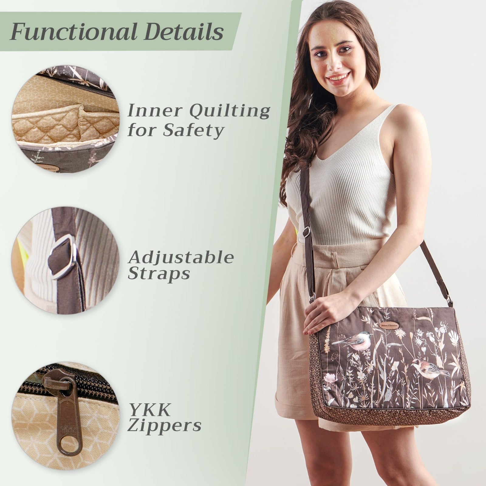 Stylish Cotton Shoulder Bag for Women   Versatile Handbag, Everyday Use, Fashion13