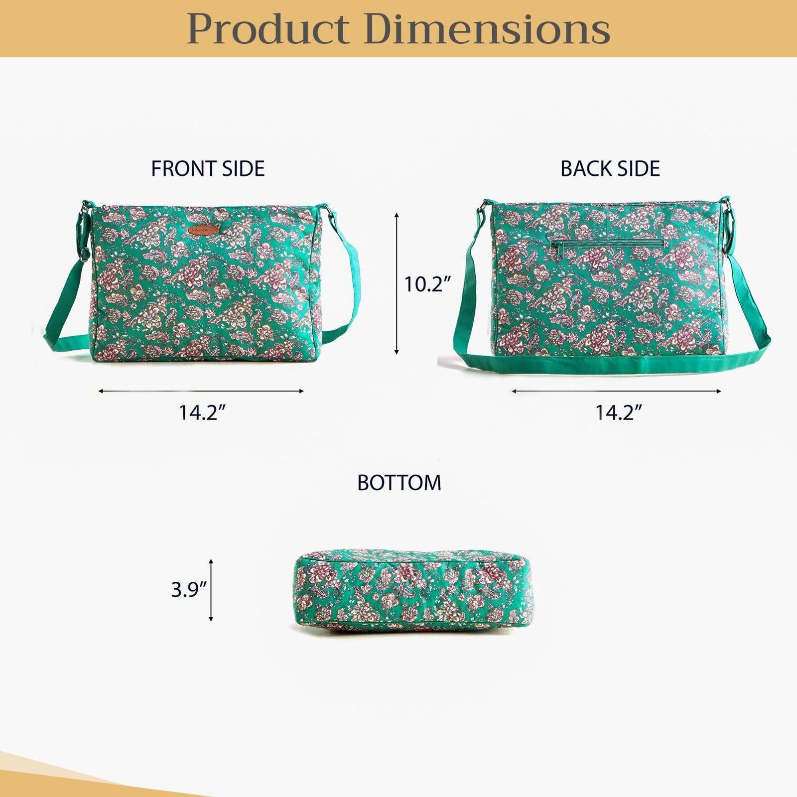 Stylish Women's Cotton Shoulder Handbag   Versatile Tote Bag for Everyday Use4
