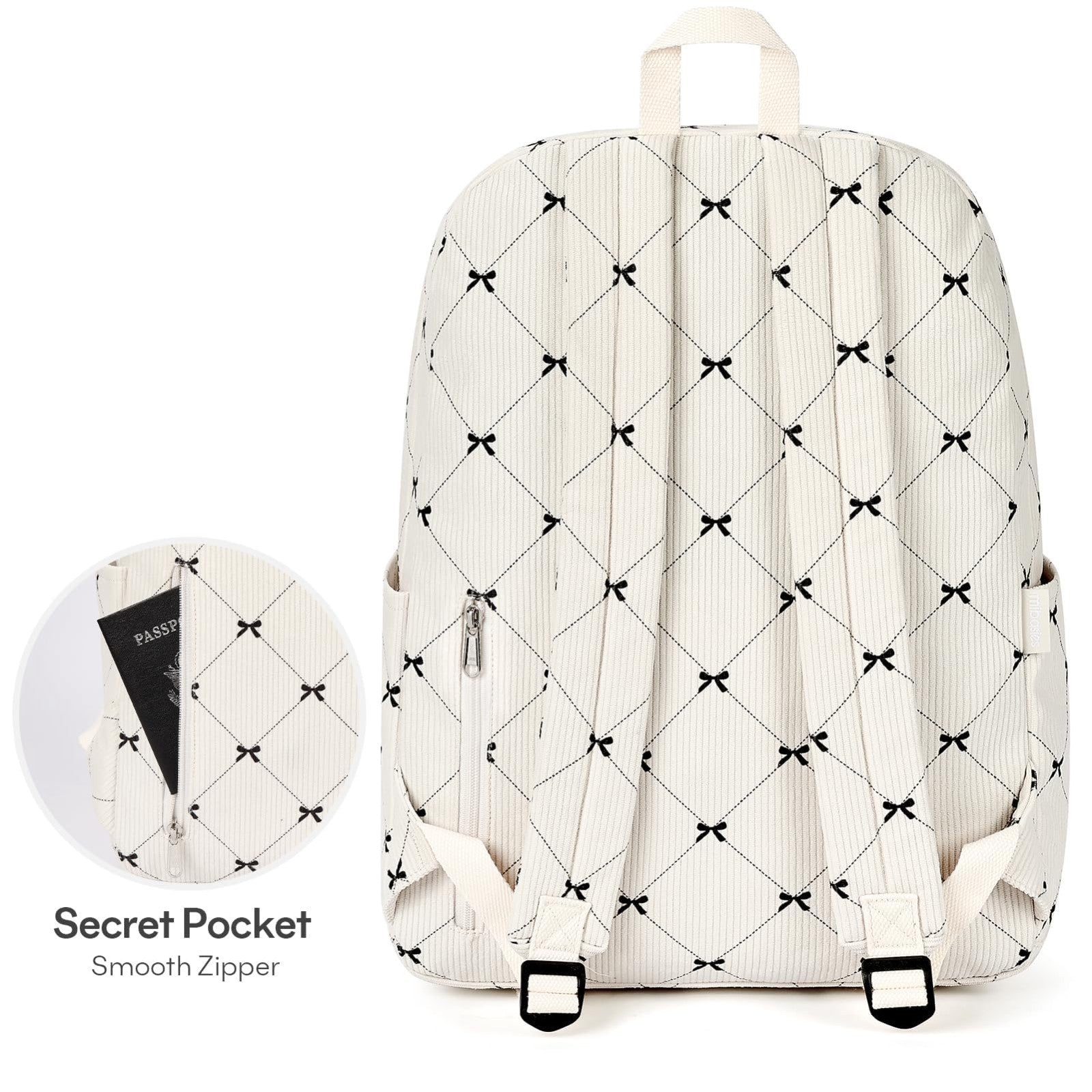 Trendy Corduroy Kids Bookbag & School Backpack for Girls   Cute & Stylish Design5