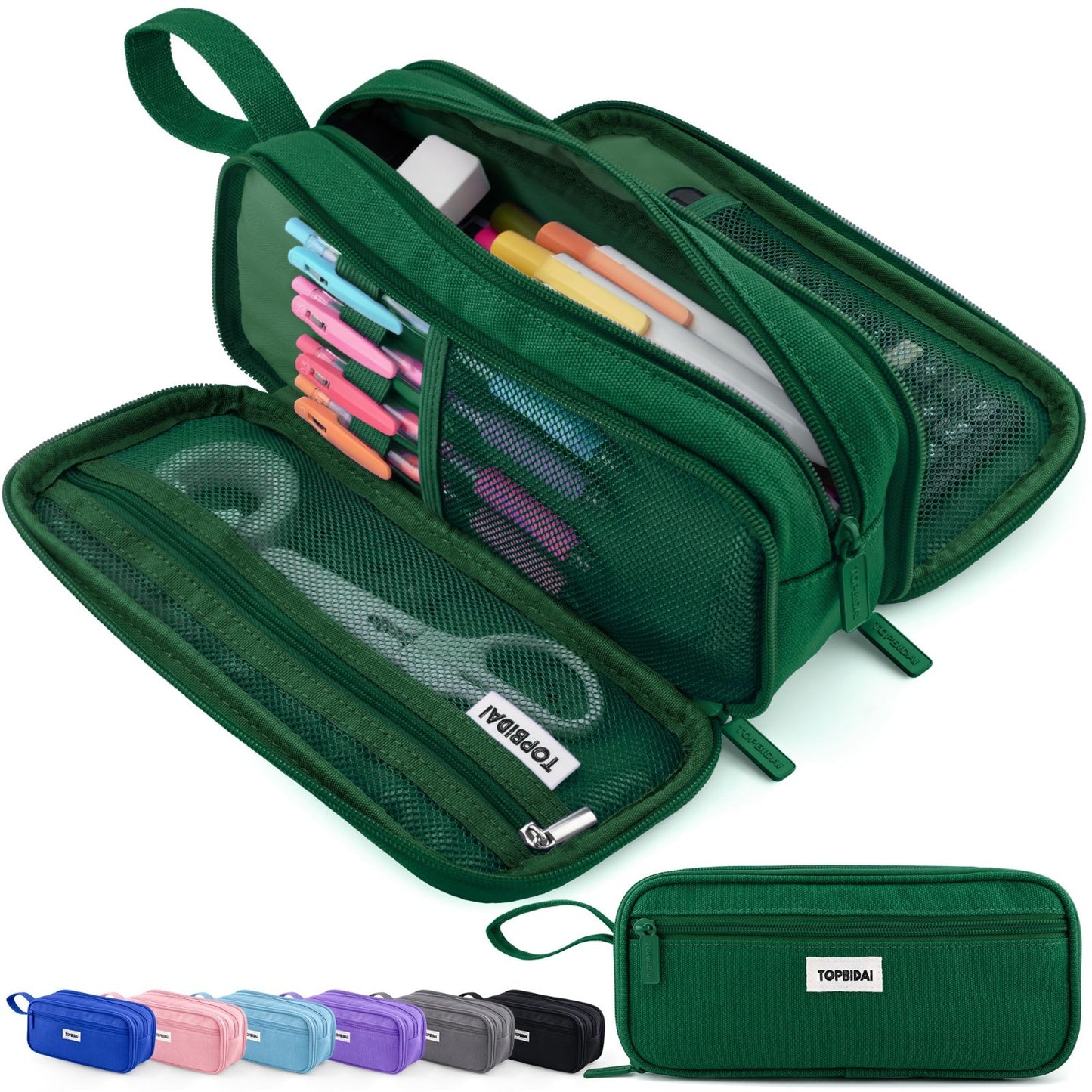 Large Pencil Case Pouch for School, Office, Art Supplies   Unisex Design1
