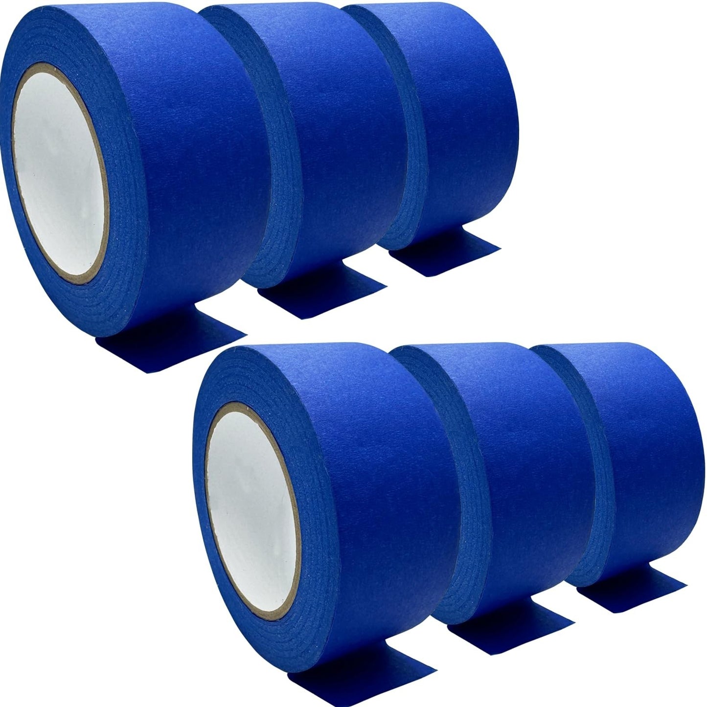 Blue Masking Tape   2 Inch Wide, 6 Rolls, No Residue, Perfect for Wall Painting1