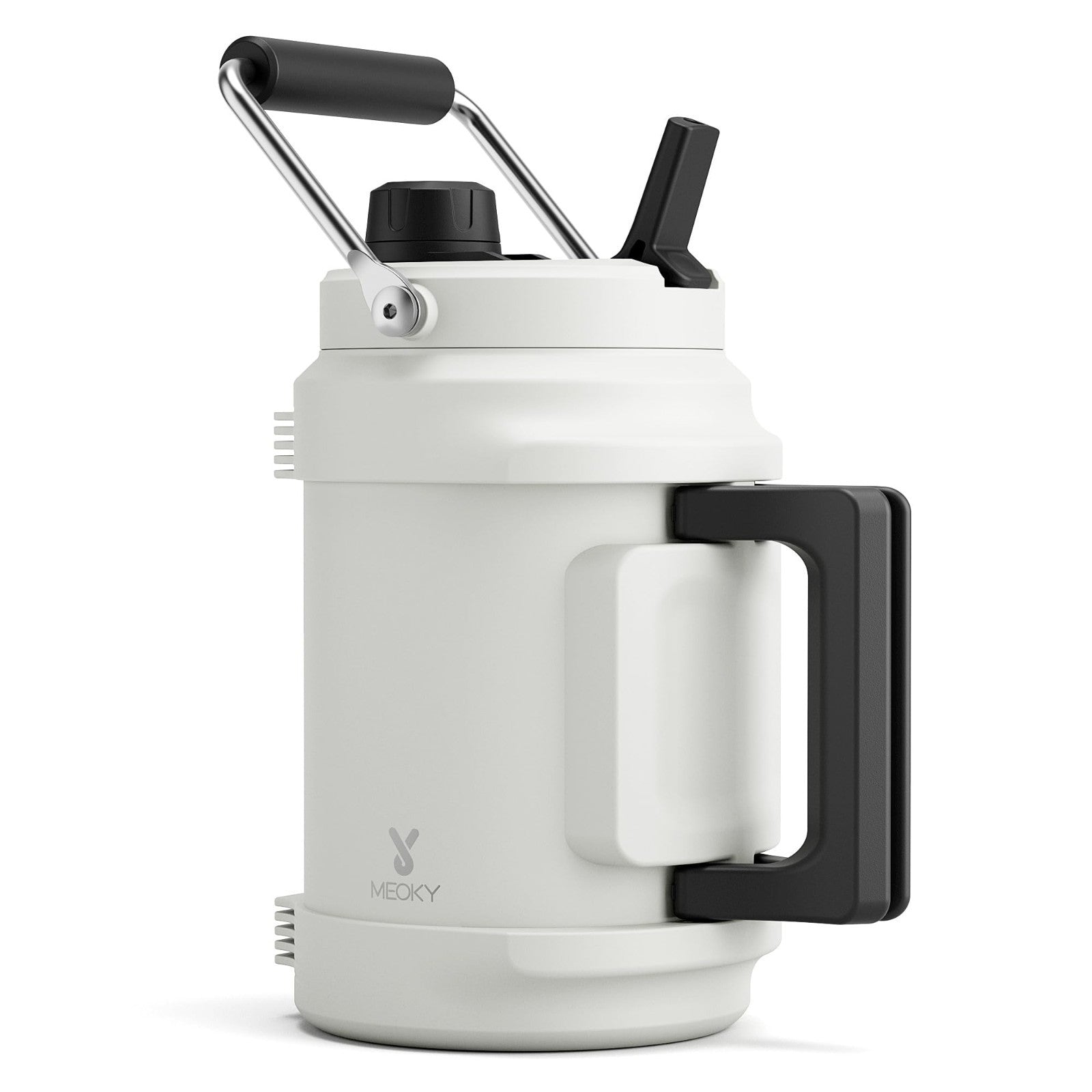 64 oz Insulated Water Bottle - Triple Wall Vacuum Jug with Straw & Spout Lid, Le1
