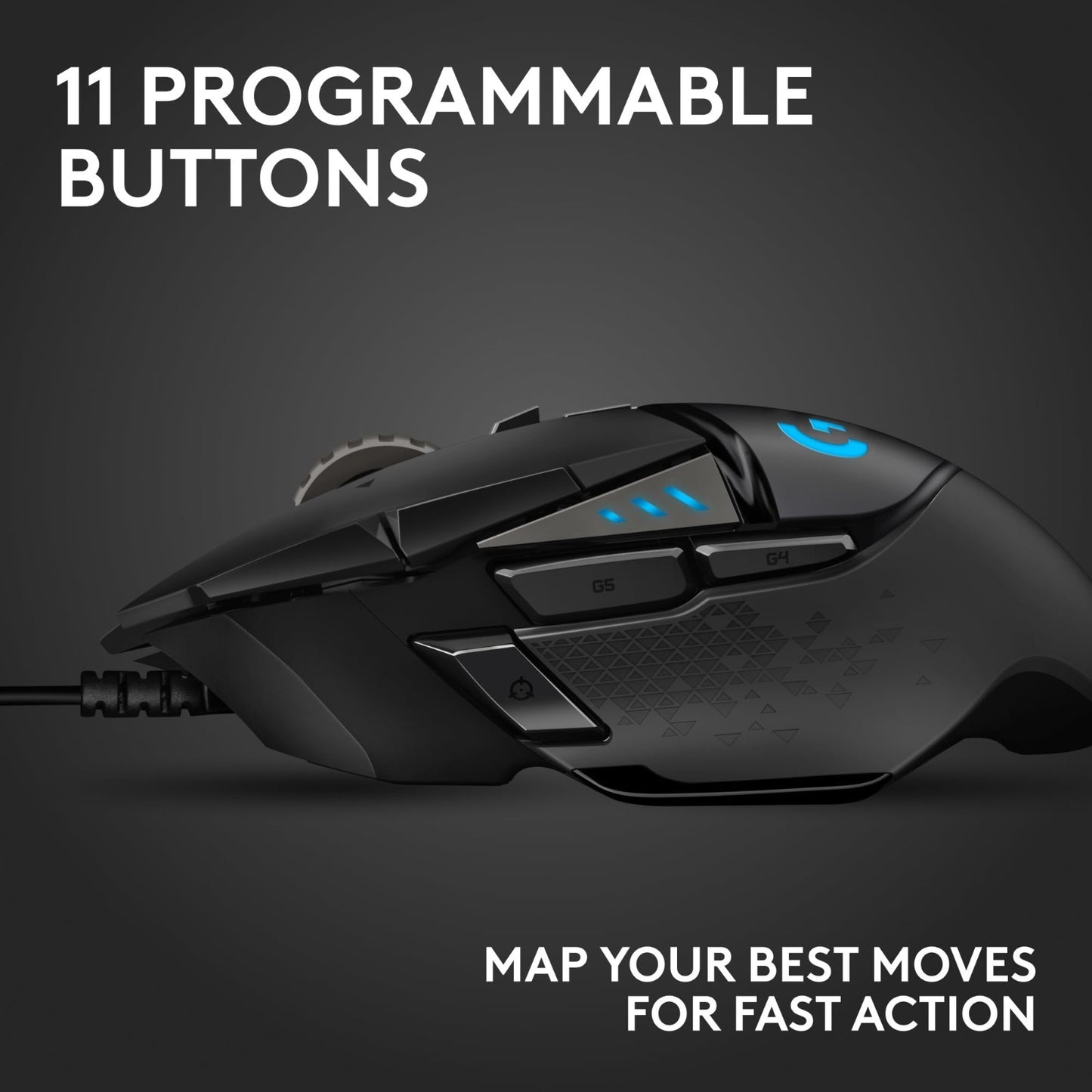High-Performance Wired Gaming Mouse - 25,600 DPI, RGB, Adjustable Weights, 11 Bu3