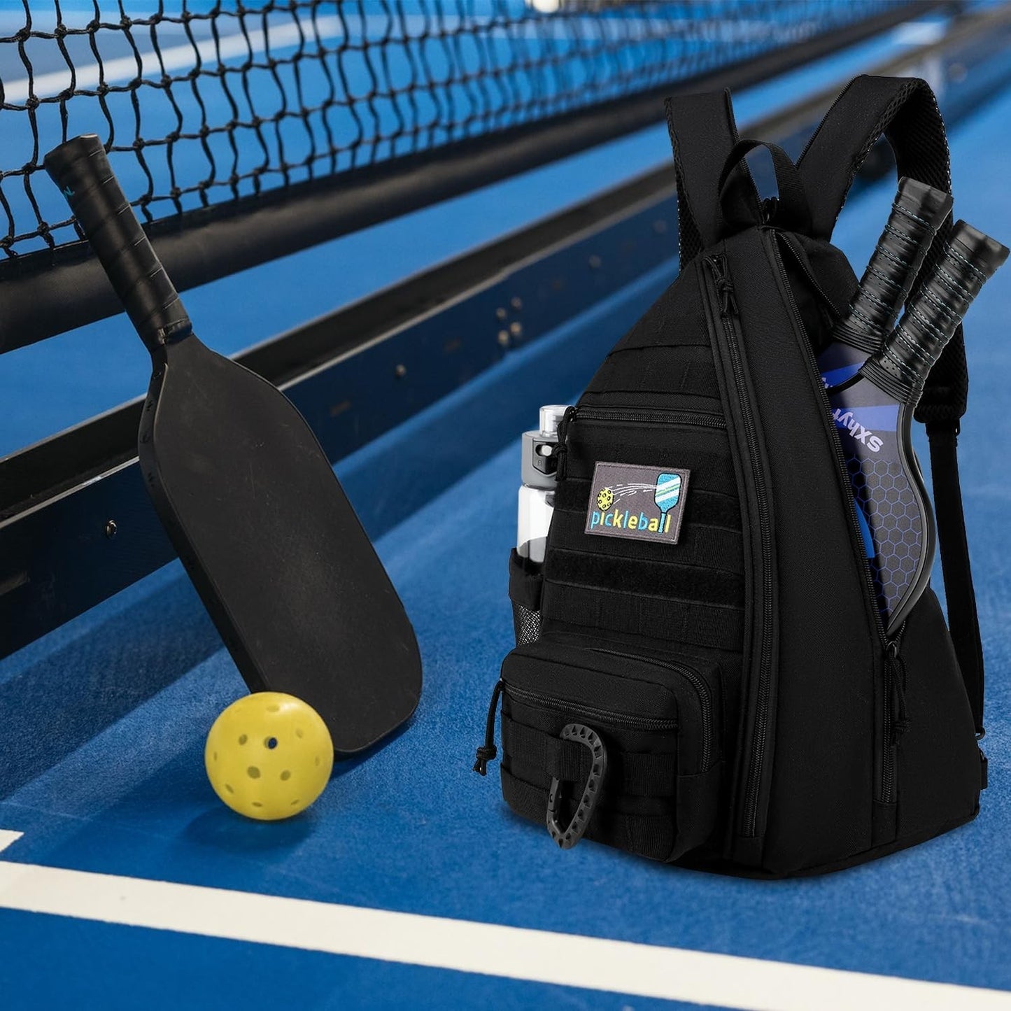 Tactical Pickleball Backpack for Men & Women | Adjustable Sling Bag with Hook &6