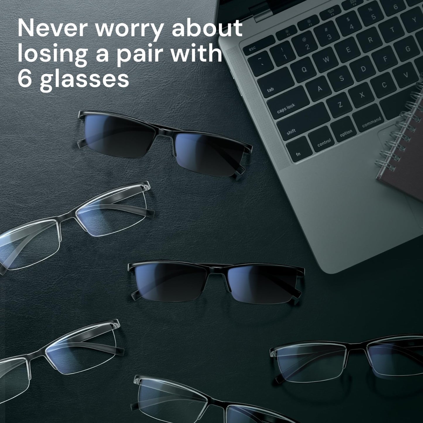 Durable Blue Light Filtering Reading Glasses for Men - Comfortable TR90 Frames7