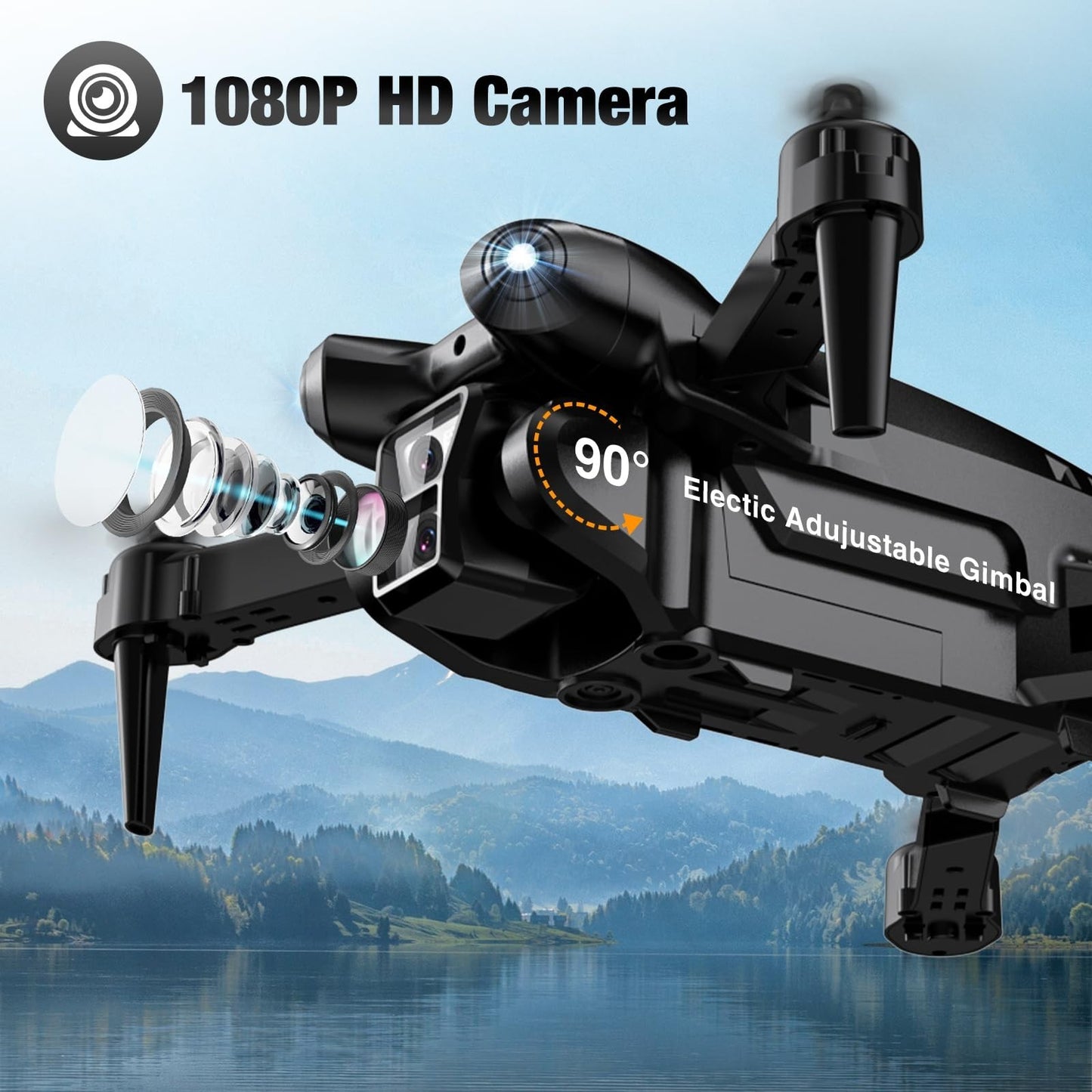 **Optimized eBay Title:**  1080P HD Camera Drone, Mini Foldable Quadcopter for2