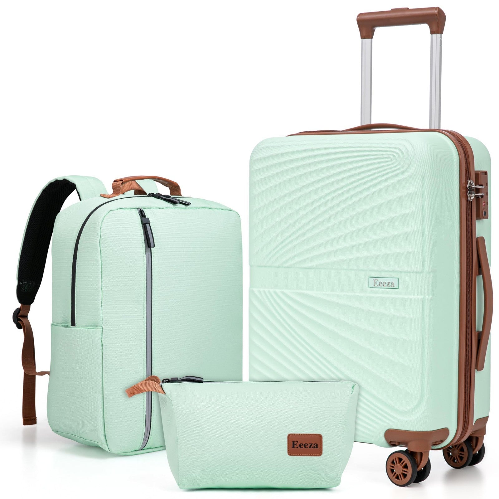 3-Piece Carry-On Luggage Set - Lightweight ABS Hardshell, 360° Spinner Wheels, T1