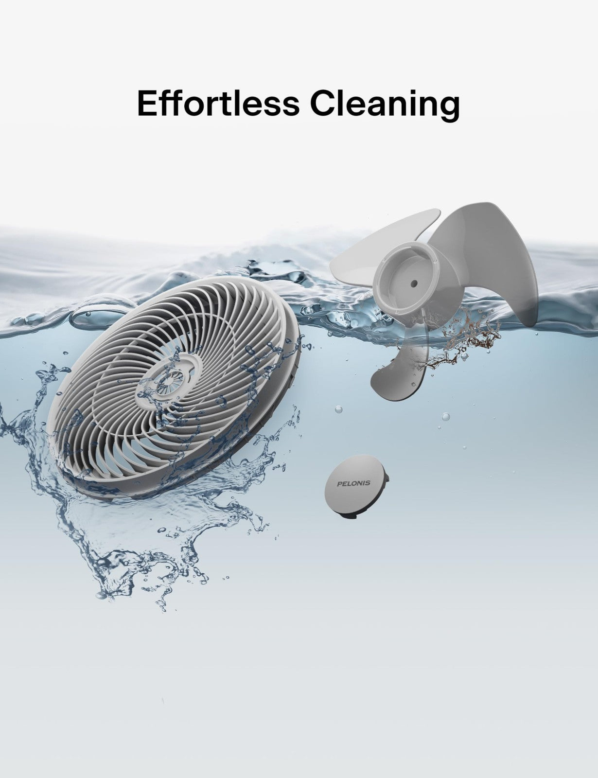 14" Indoor Wall Mount Fan with Remote   Oscillating, 3 Speeds, Quiet 36dB, Airfl8