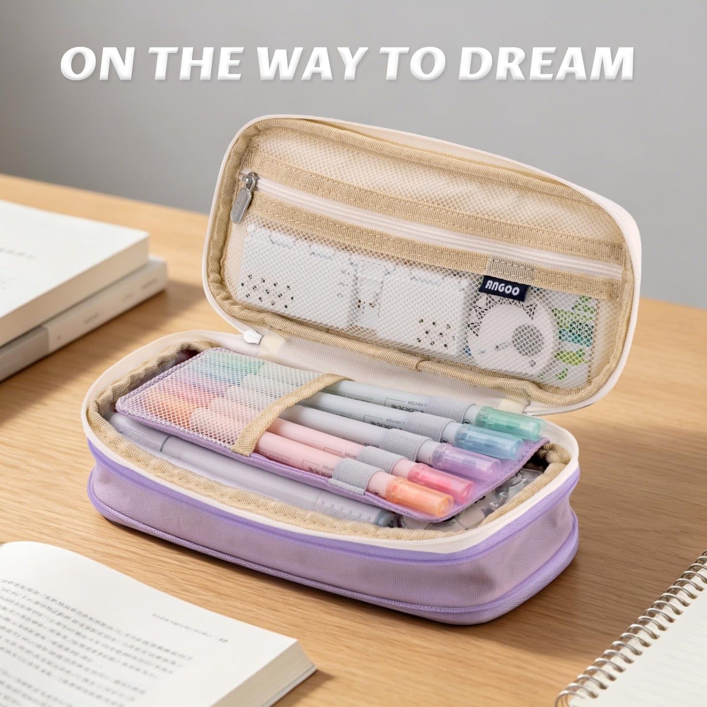 Large Capacity Pencil Case   Big Storage Bag for Office, College, School   Organ5