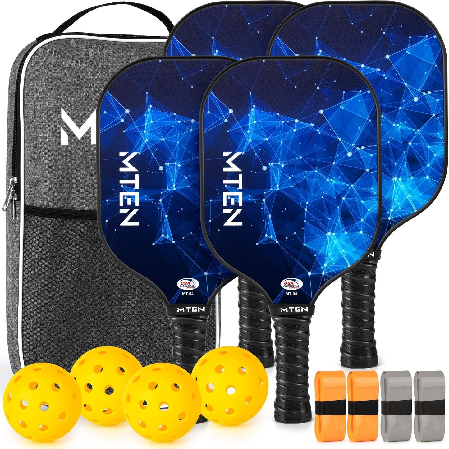 Pickleball Paddle Set of 2/4/1 - USAPA Approved Fiberglass Rackets, Lightweight1