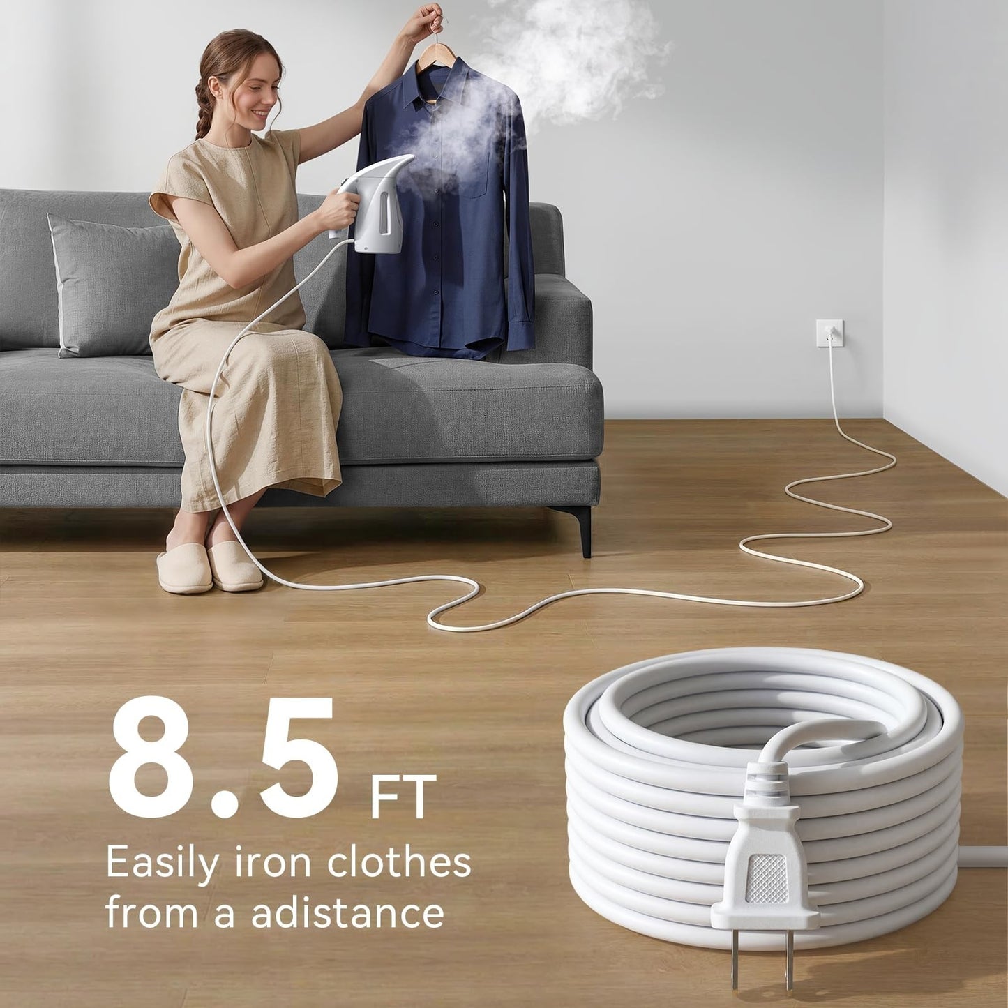 Portable Handheld Clothes Steamer, 1100W Fast Heat, 300ml Capacity, No Leak, Tra4