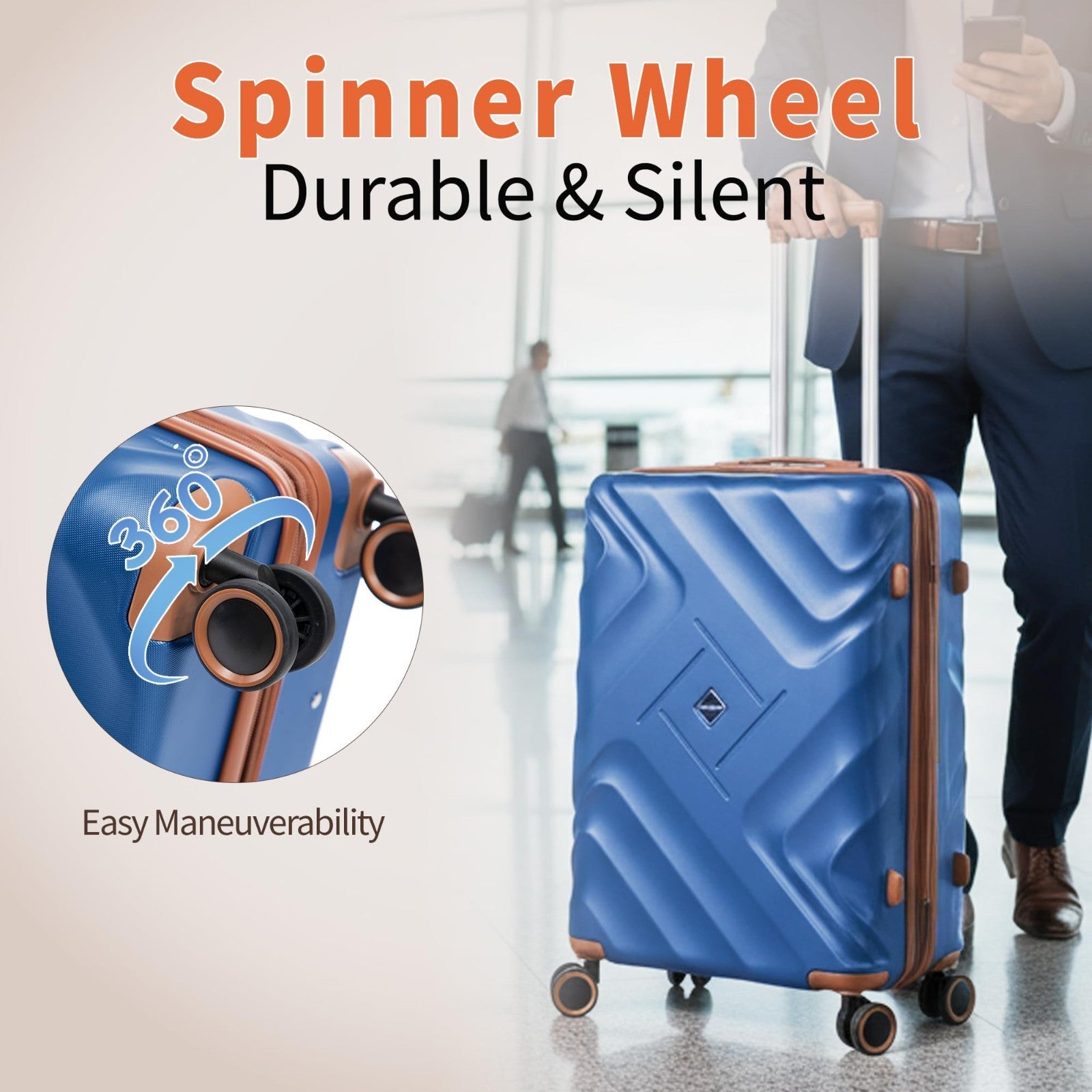 10-Piece Expandable Luggage Set, Airline Approved Carry-On Suitcases, Spinner Wh3