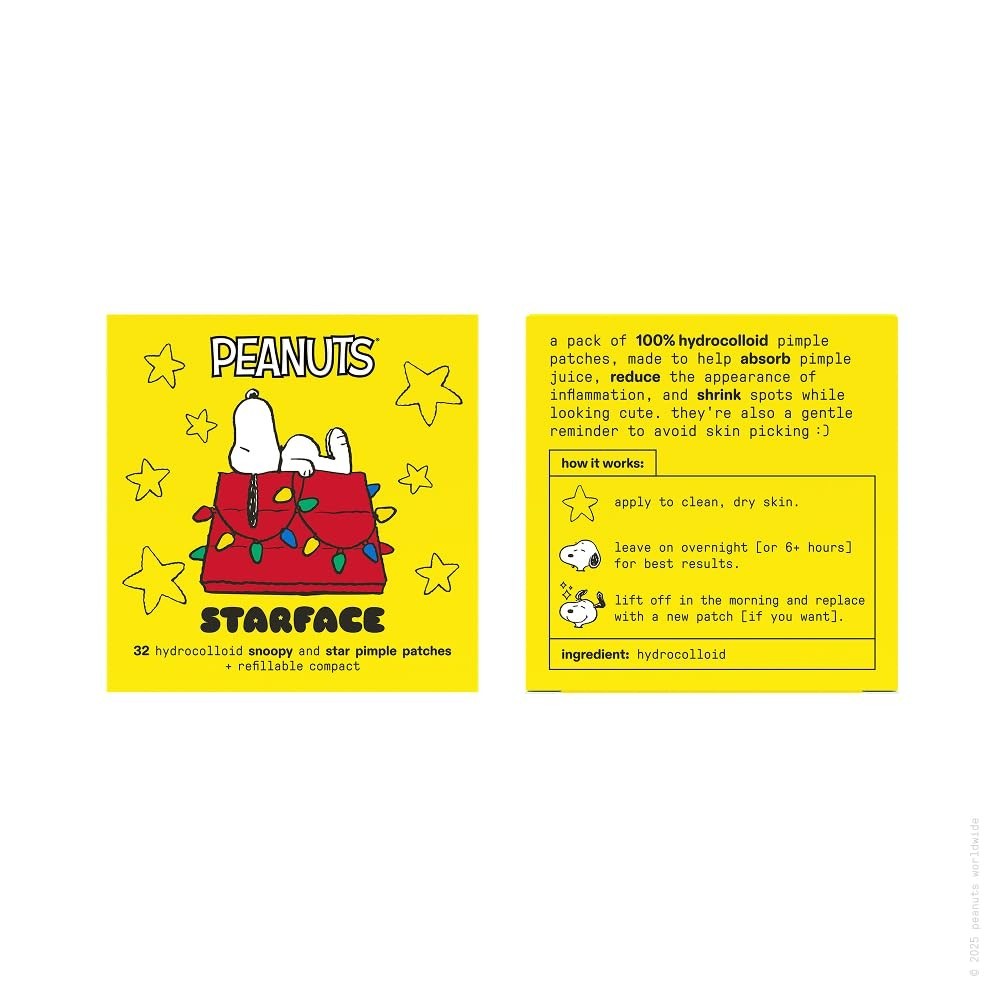 Hydrocolloid Pimple Patch for Acne Treatment   Sleepy Snoopy Compact, 32 Count12