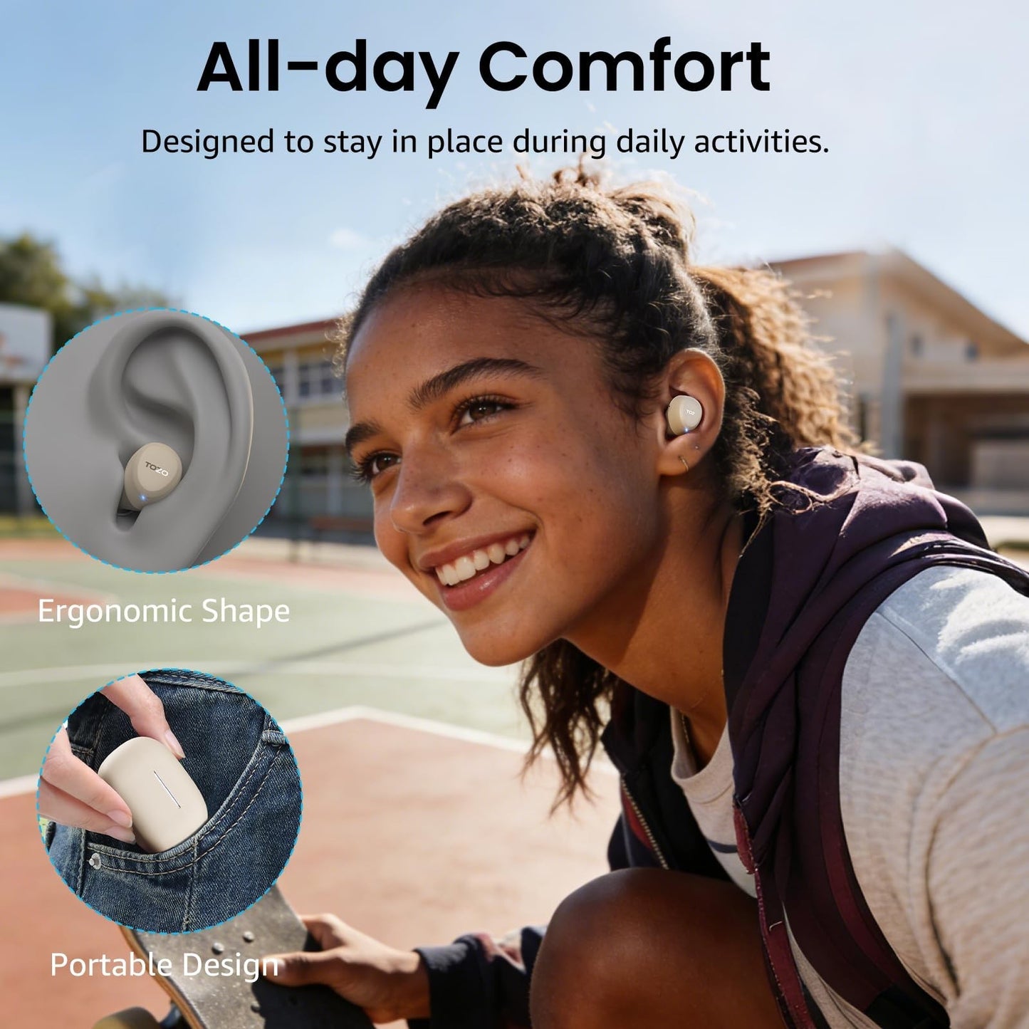 Wireless Earbuds Bluetooth 5.3   Lightweight, IPX5 Waterproof, AI Call Mics, Pre2