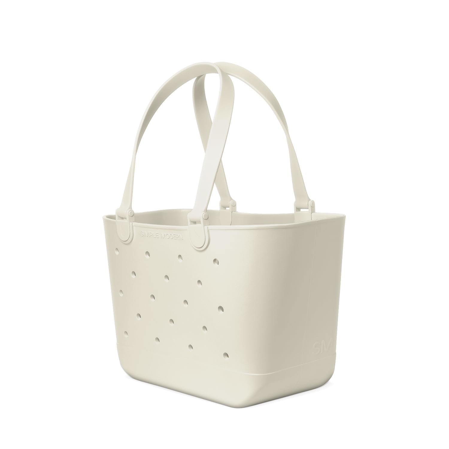 Large Waterproof Beach Tote Bag | Cream Getaway Bag with Zipper Pocket | Travel3