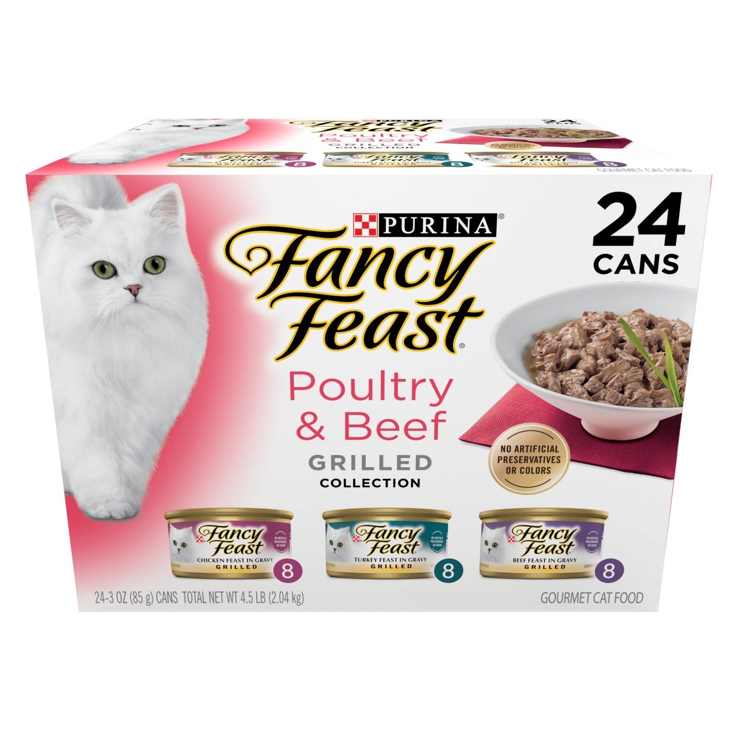 Gourmet Wet Cat Food Variety Pack   Poultry & Beef, 3 oz Cans, 24 Pack1