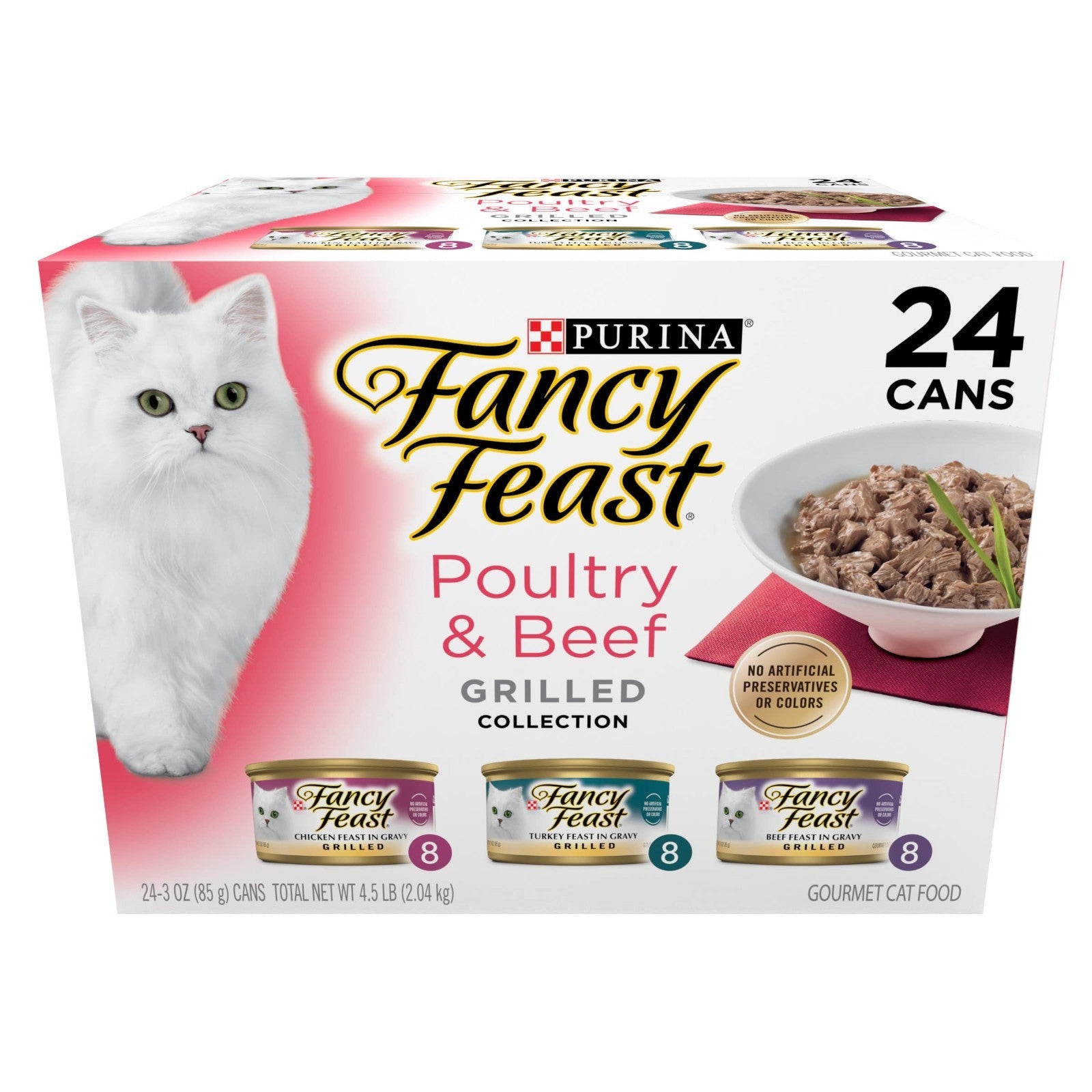 Gourmet Wet Cat Food Variety Pack   Poultry & Beef, 3 oz Cans, 24 Pack1