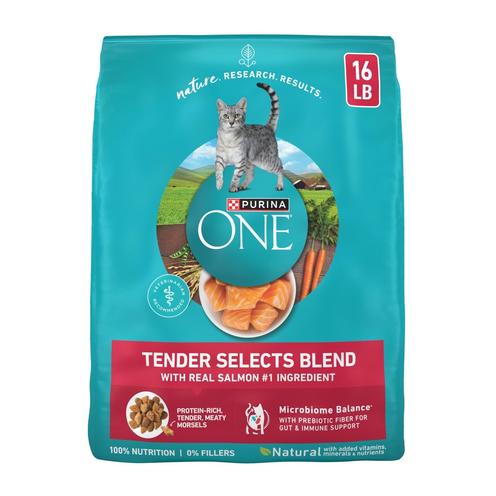 Tender Selects Dry Cat Food with Salmon   16 lb Bag, High Protein, Natural Ingre1