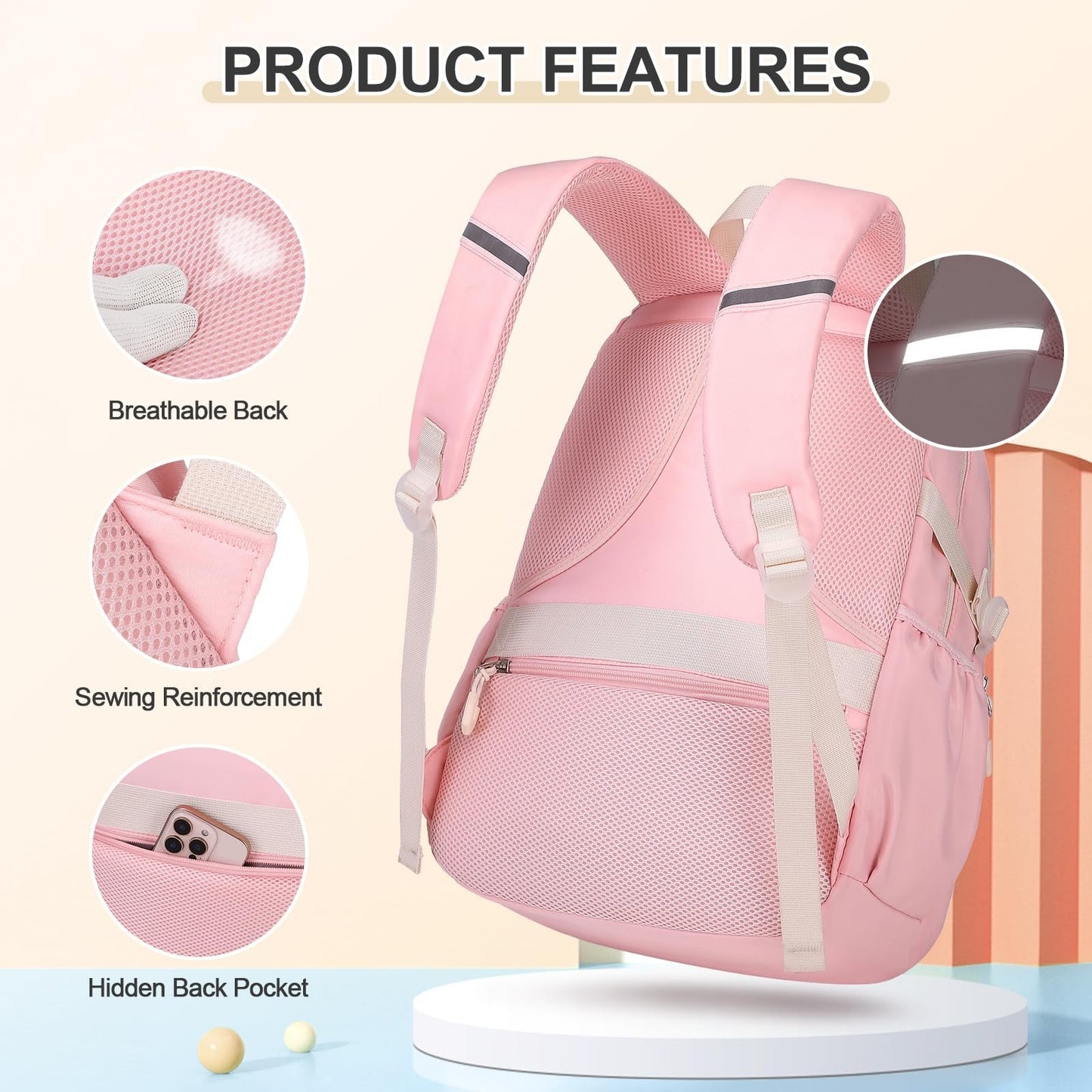 3PCS Girls School Backpack Set with Lunch Box & Pencil Pouch   Stylish & Durable3