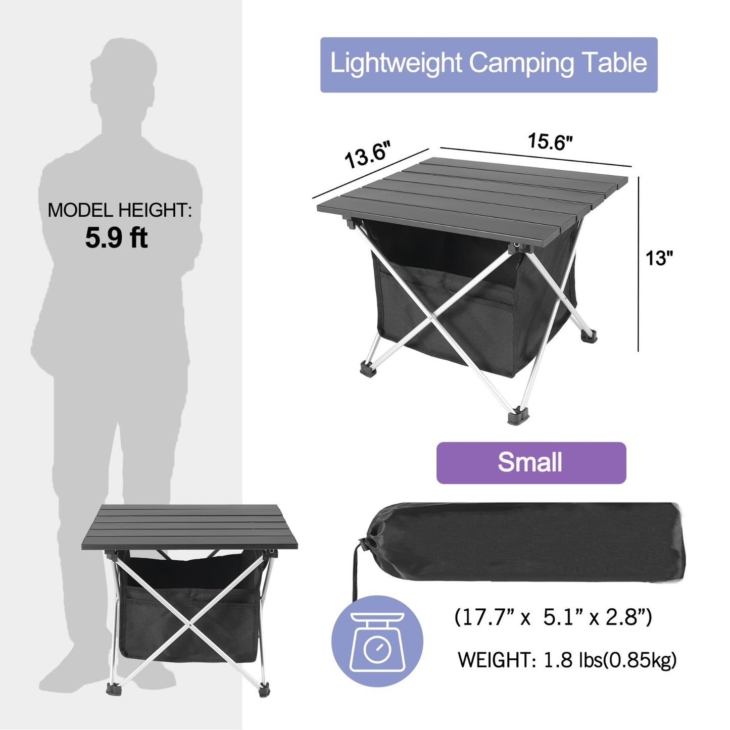 **Optimized eBay Title:**  Ultralight Portable Camping Table with Storage Bag -2