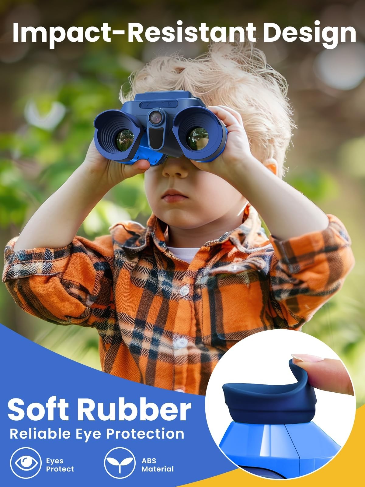 Kids Binoculars with Night Vision & 10X Zoom   Adventure Telescope Toys for Ages6