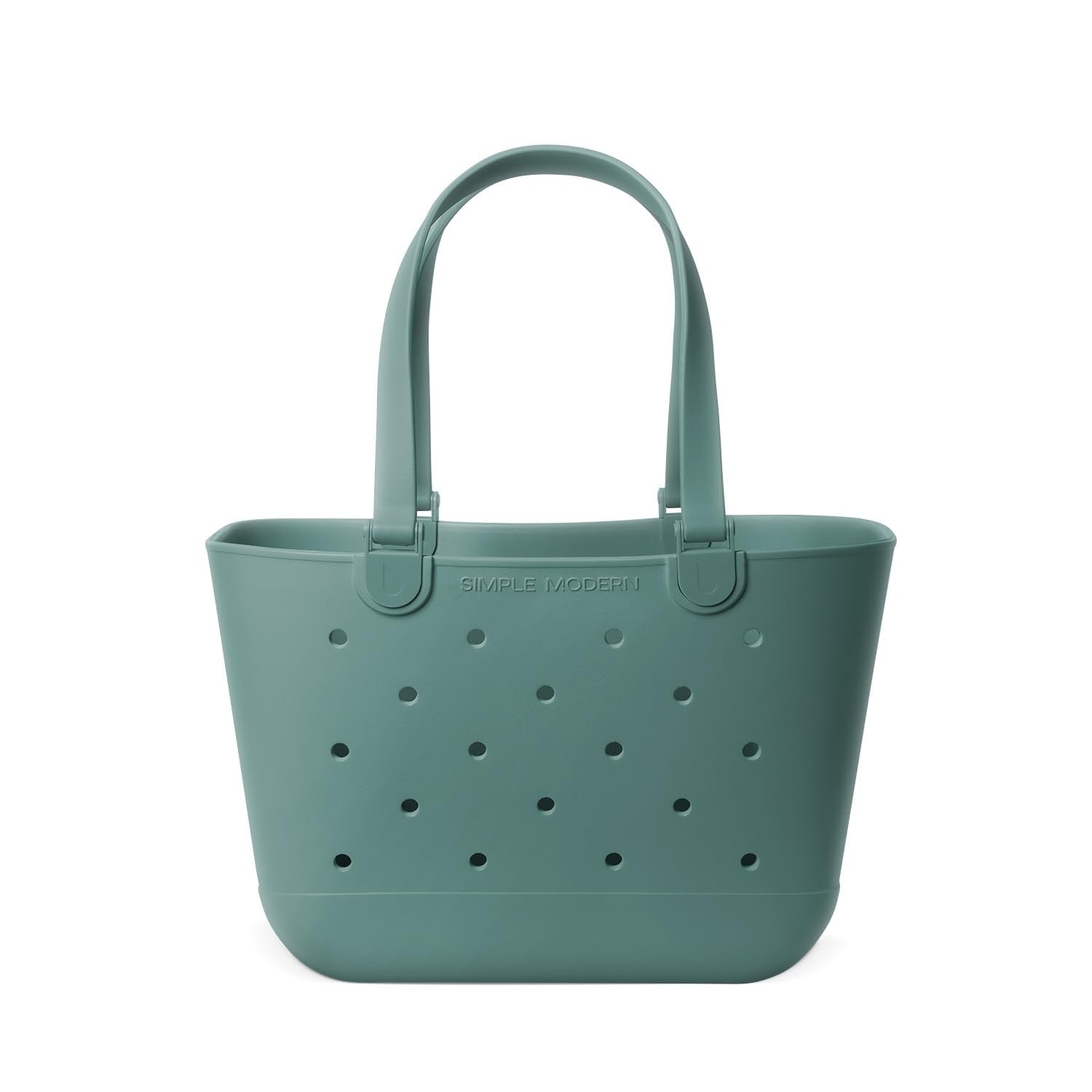 Large Waterproof Beach Tote Bag - Teal Getaway Bag with Zipper Pocket, Pool & Tr1