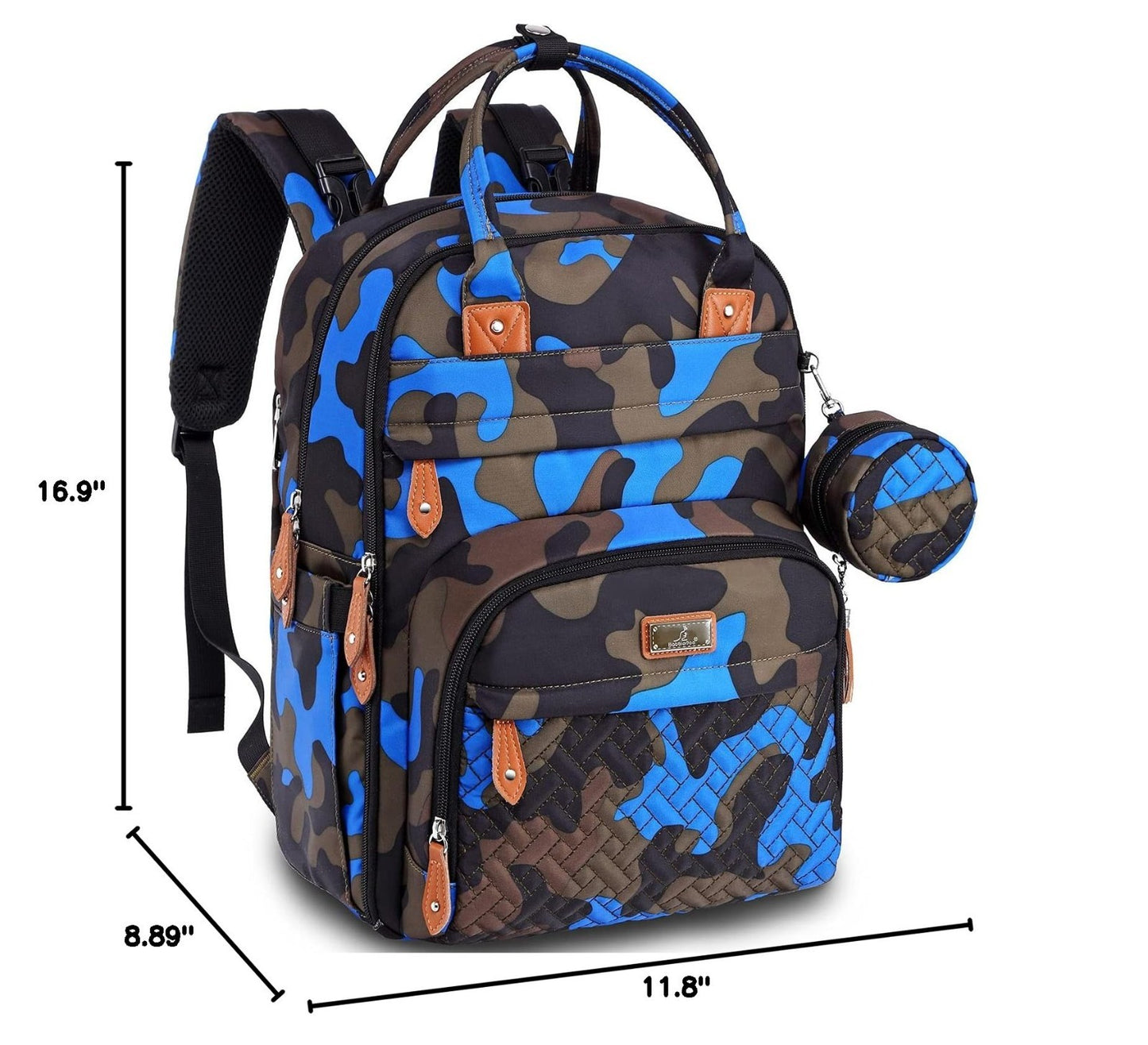 Multi Function Water Resistant Diaper Bag Backpack   Baby Travel Tote, Changing2