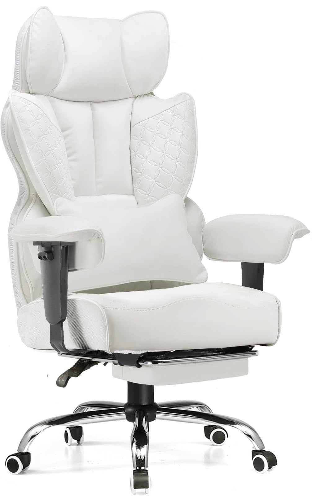 Heavy Duty Gaming Chair 400lbs, Ergonomic Office Chair with Foot Rest, Lumbar Su1