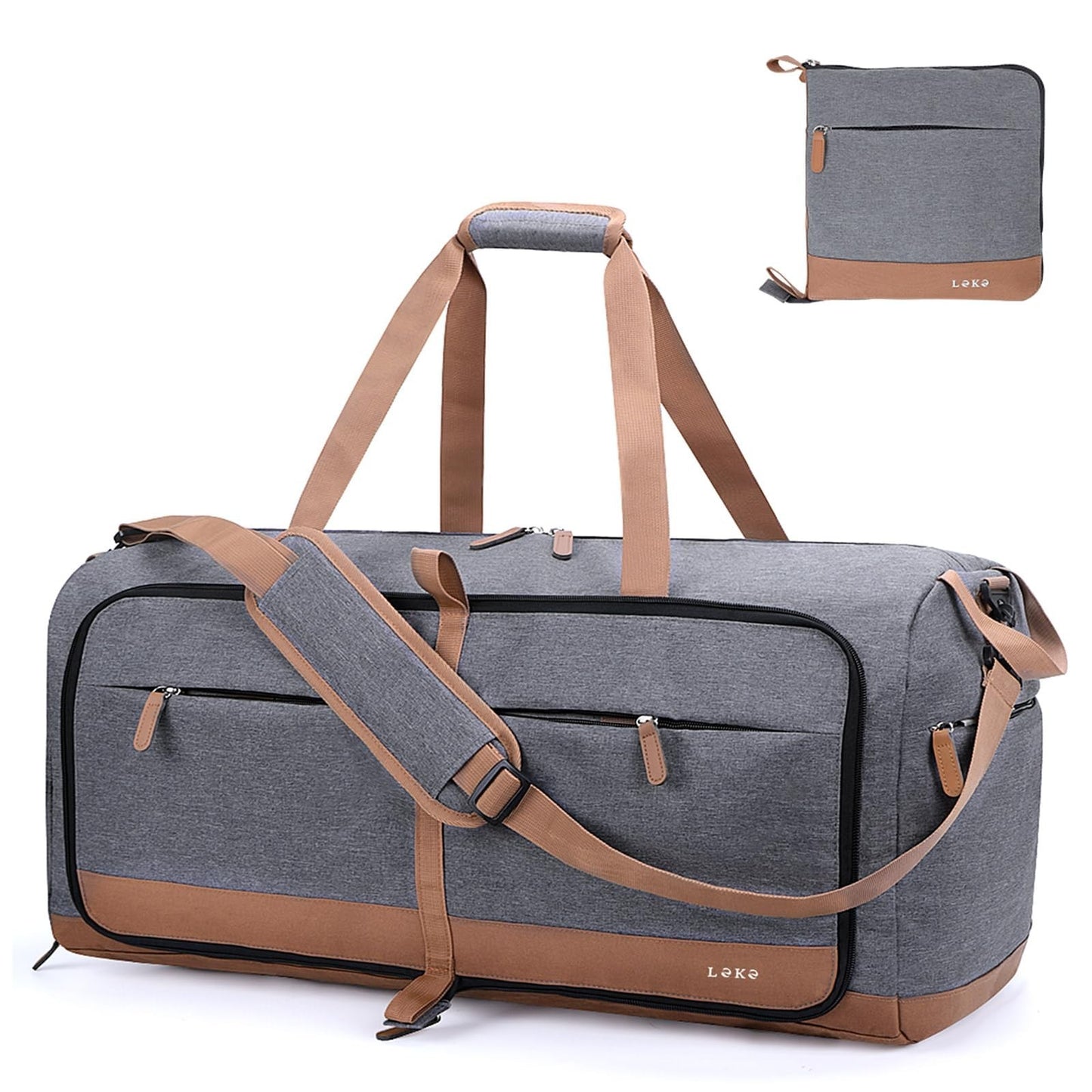 Large 80L Foldable Travel Duffel Bag for Women - Weekend, Hospital, Shoes Compar1