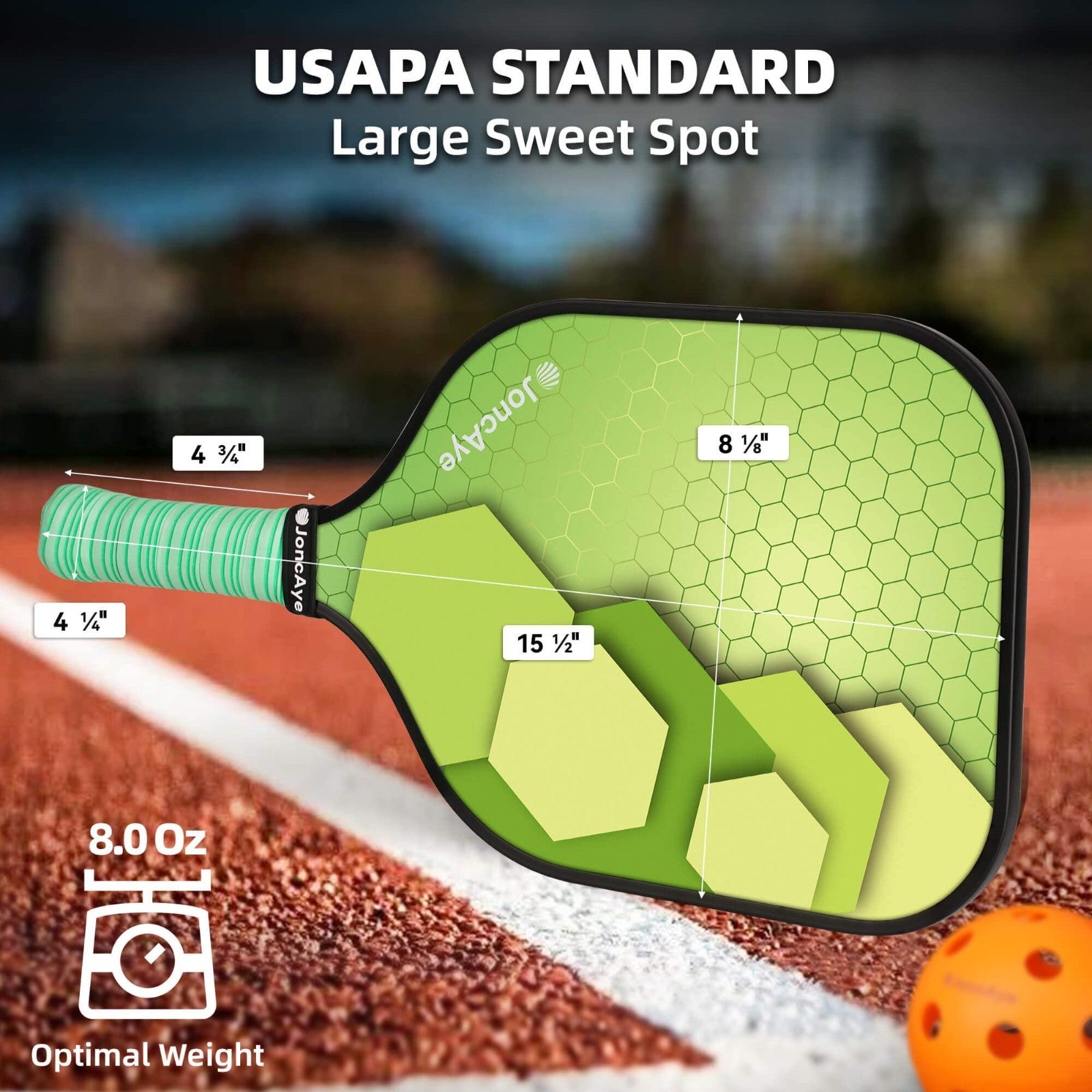 Pickleball Paddle Set of 4 or 2 - USAPA Approved, Lightweight Rackets & Balls fo3