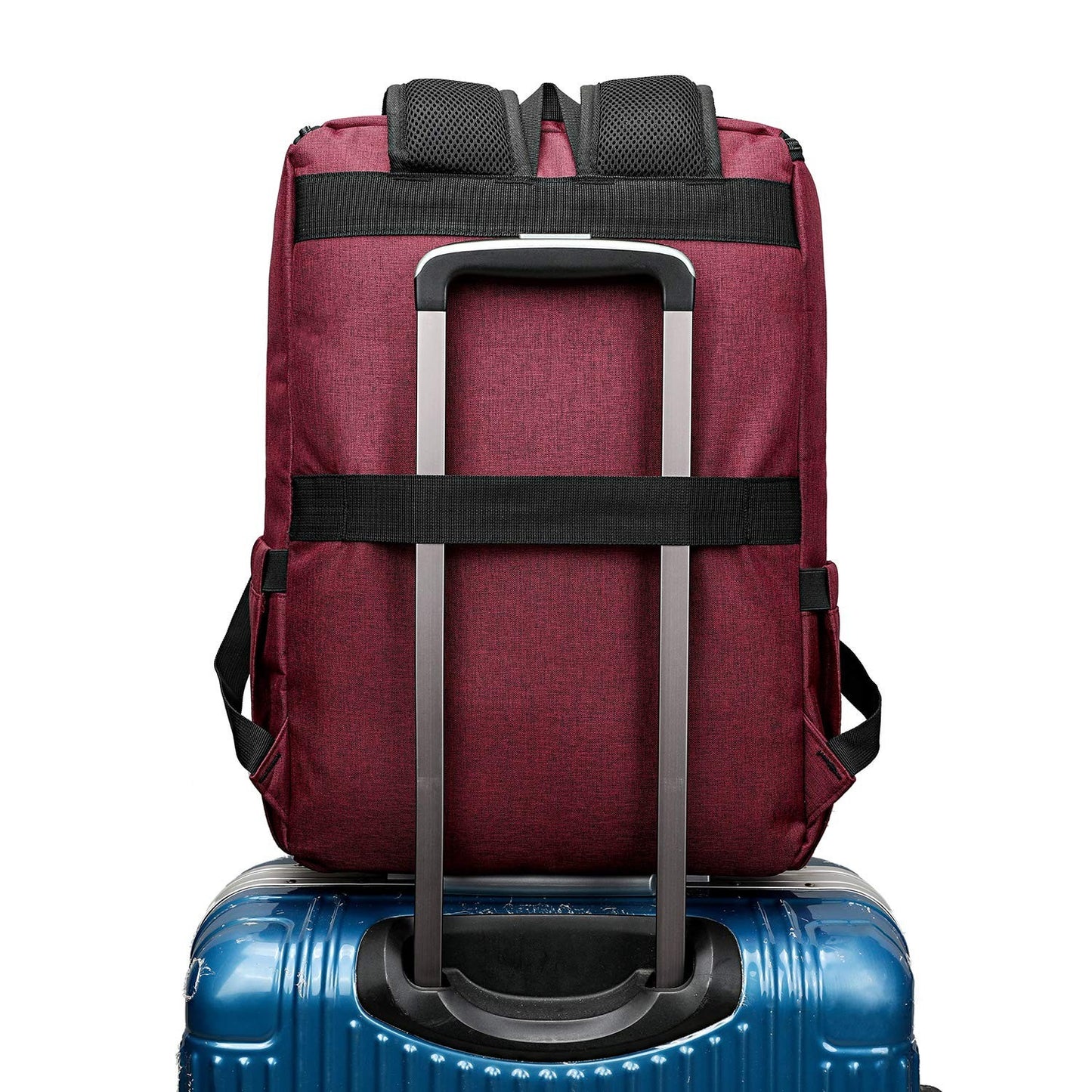 Vintage Travel Laptop Backpack with USB Charging Port for 15.6" Laptops - Red3