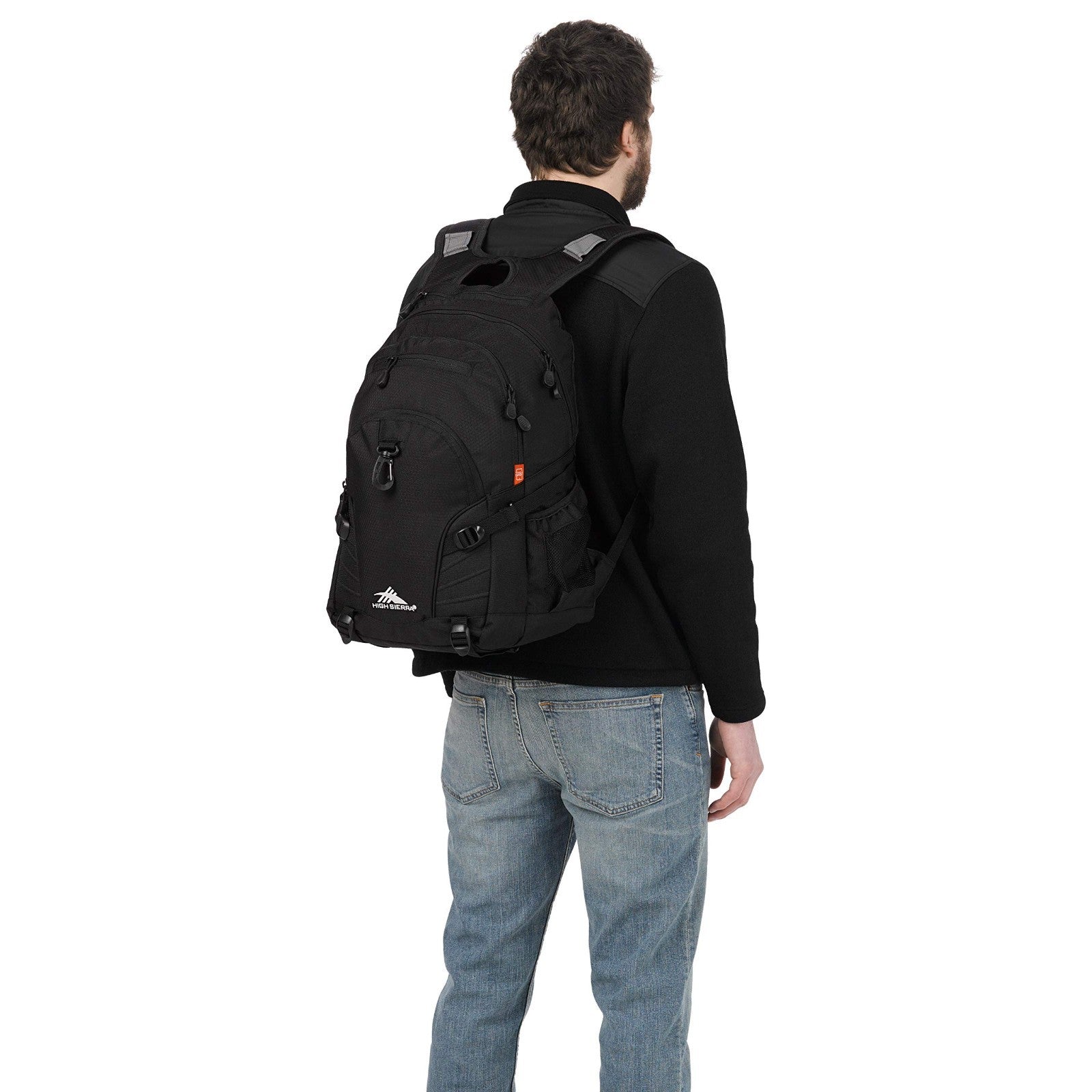 Versatile Black Backpack for Travel or Work   Tablet Sleeve, One Size, Durable D4
