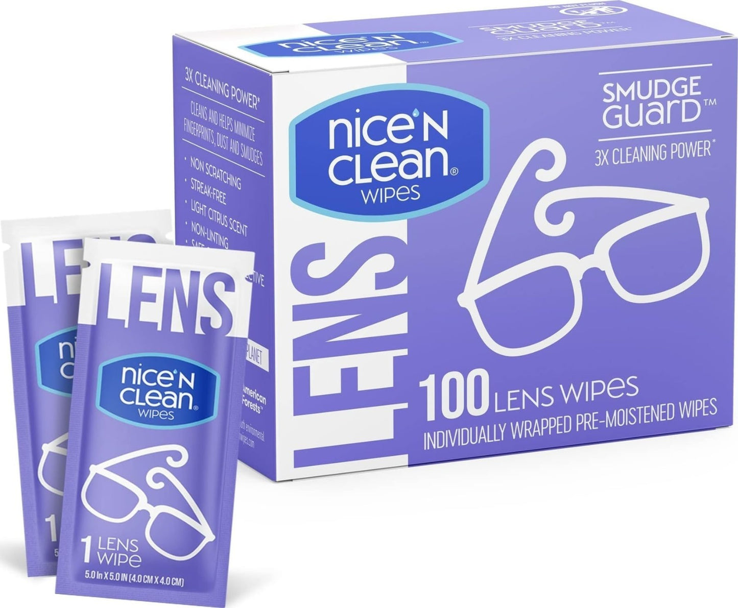 100 Pre-Moistened Lens Cleaning Wipes | Non-Scratching, Streak-Free | Safe for G1