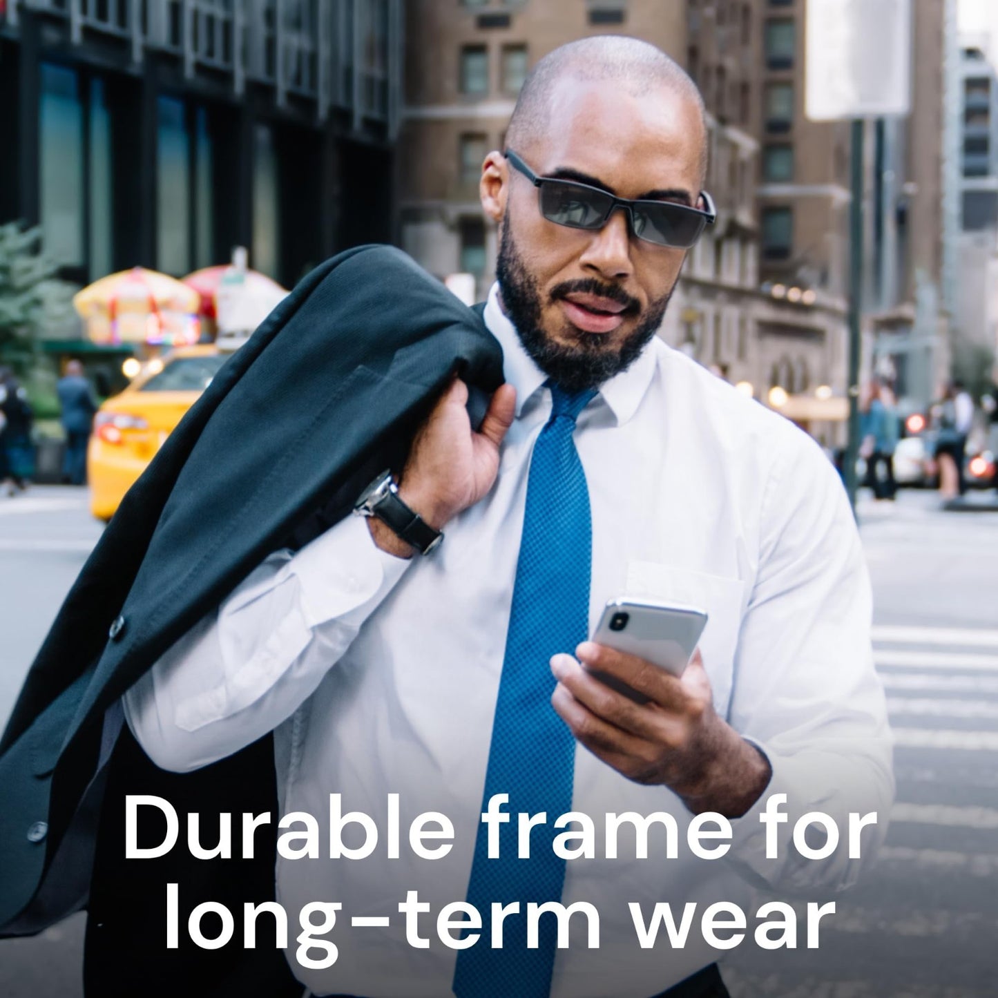 Durable Blue Light Filtering Reading Glasses for Men - Comfortable TR90 Frames6