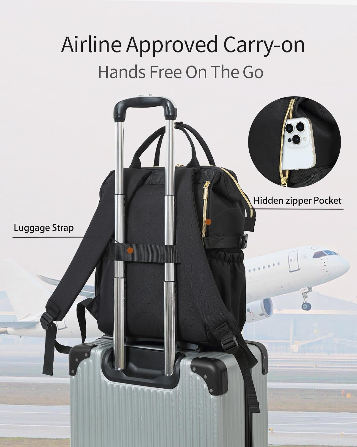 Stylish Laptop Backpack for Women, College & School Bookbag with USB Charger & C4