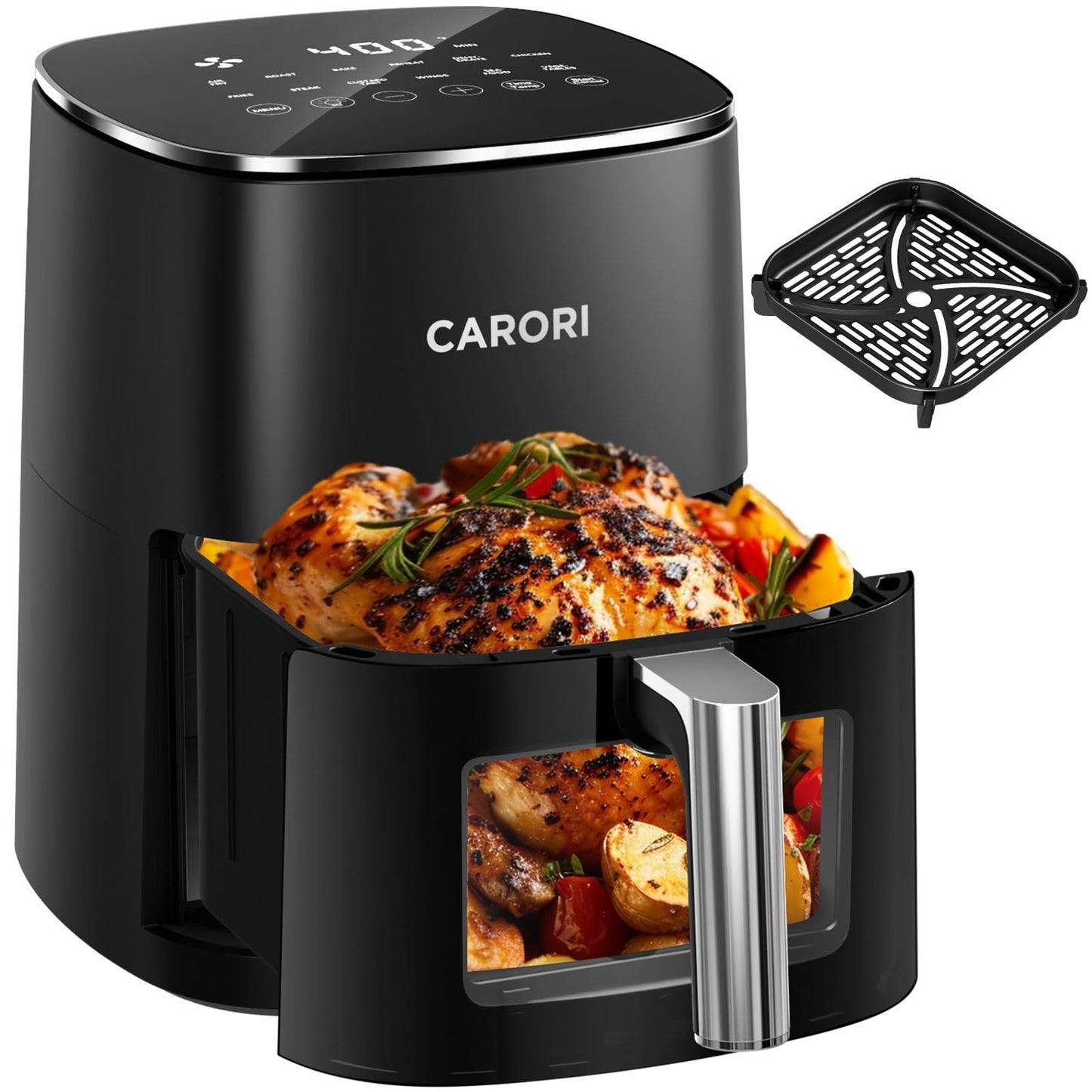 6 Qt Air Fryer with Viewing Window, 12 Cooking Presets, 1700W, Nonstick Basket1