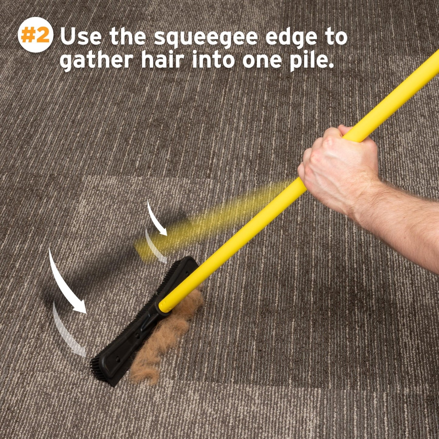 Pet Hair Removal Rubber Broom with 61" Telescopic Handle - Effective Fur Remover8