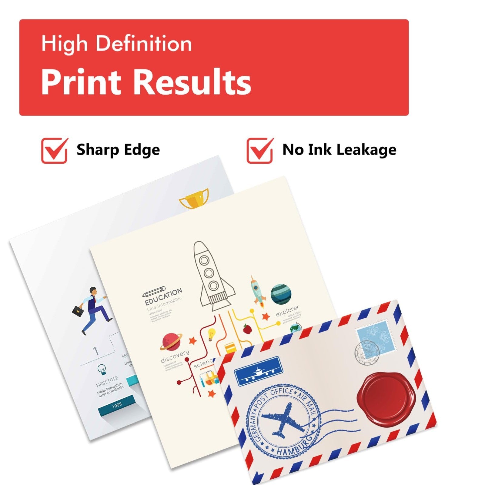 Red Ink Cartridge Replacement for SendPro Mailstation Postage Machines - 16ML, 24