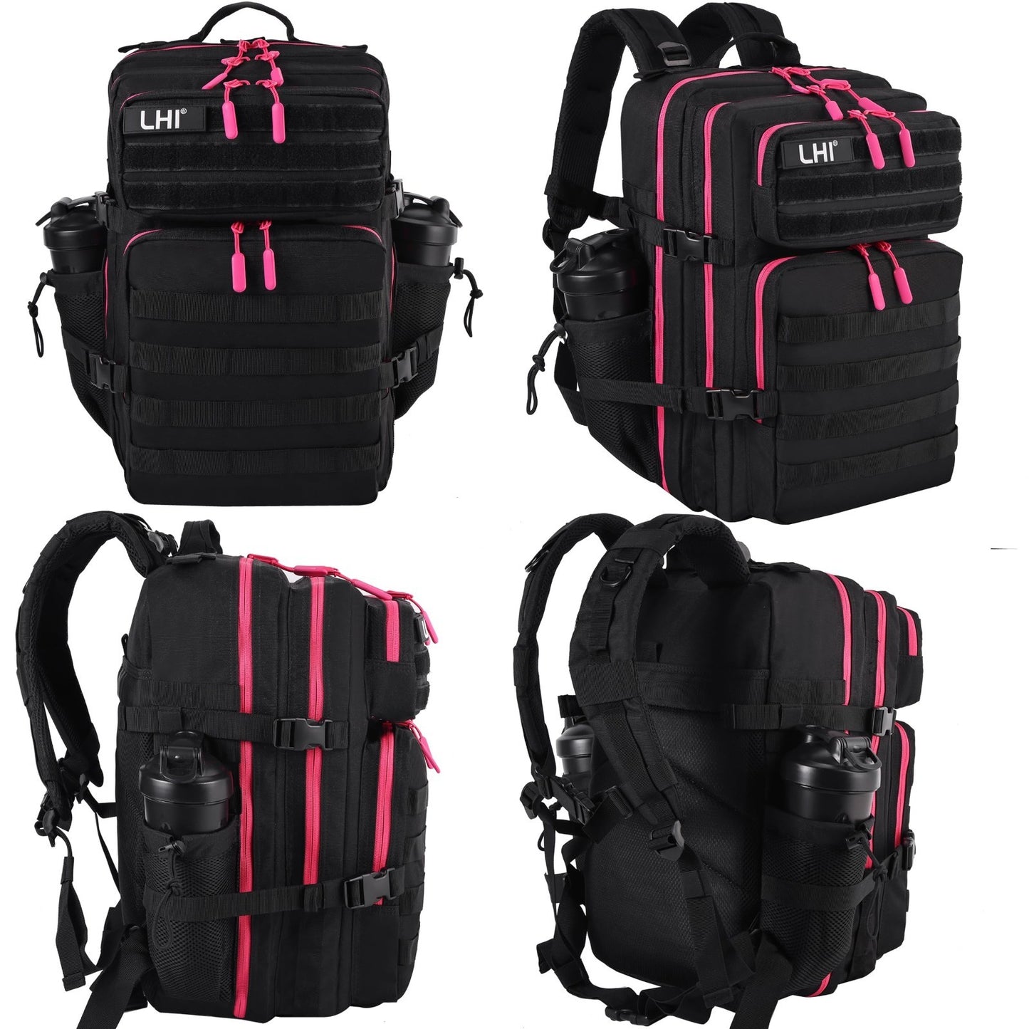 Tactical Military Backpack 45L   3 Day Assault Rucksack with Molle System, Black2