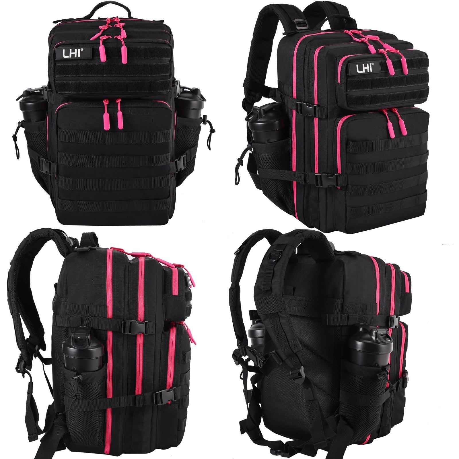 Tactical Military Backpack 45L   3 Day Assault Rucksack with Molle System, Black2