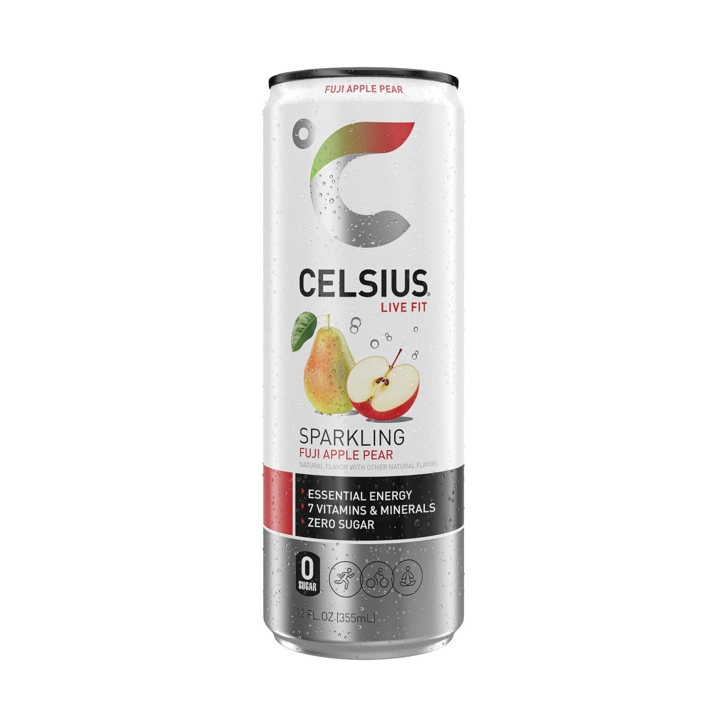 Sugar Free Sparkling Energy Drink   Fuji Apple Pear Flavor, 12 Fl Oz, 12 Pack4