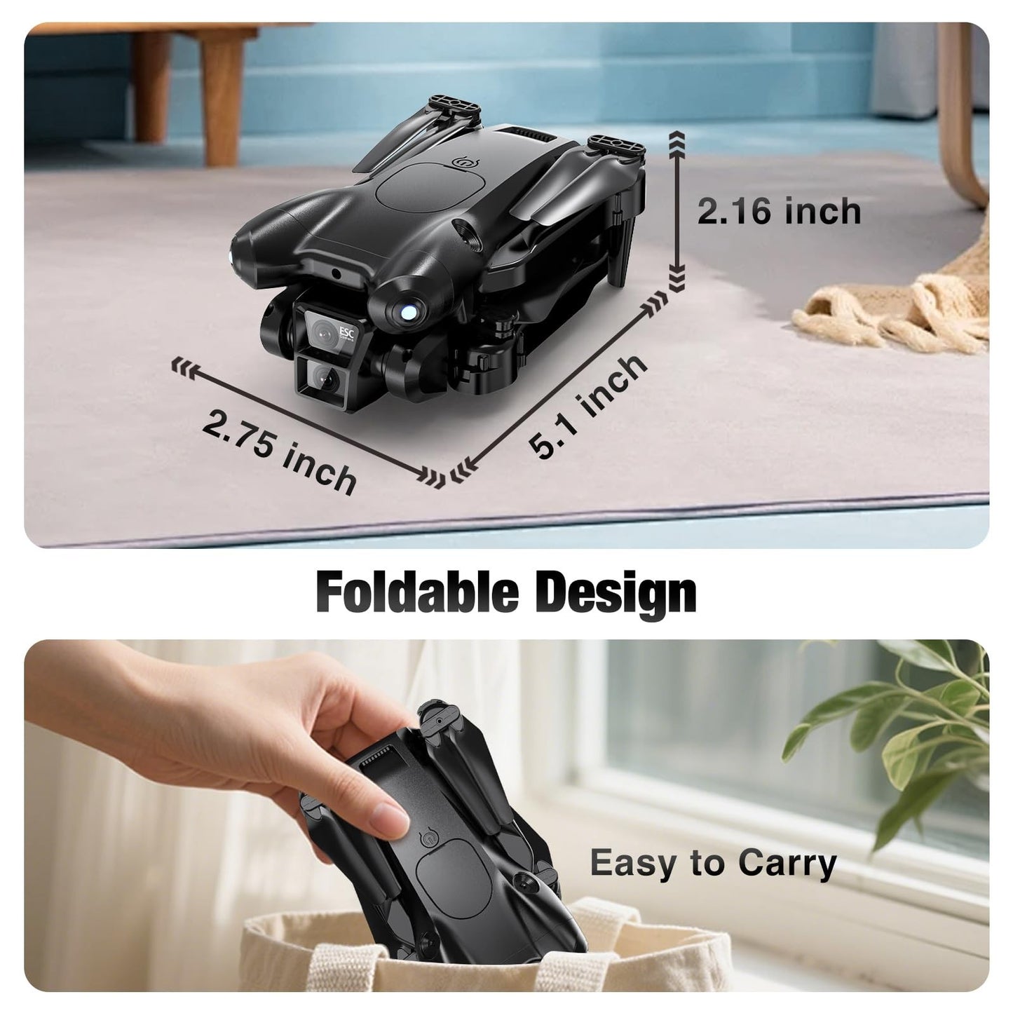 **Optimized eBay Title:**  1080P HD Camera Drone, Mini Foldable Quadcopter for7