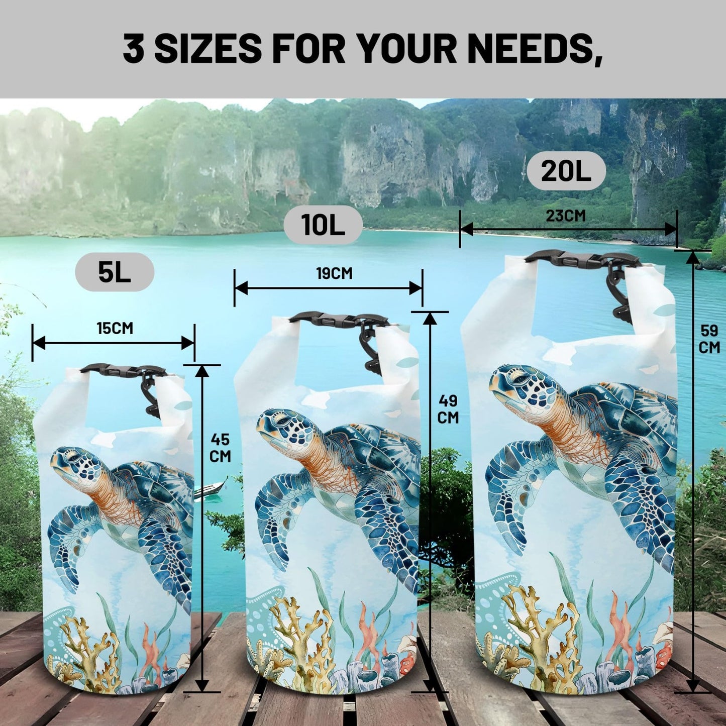 Waterproof Dry Bag Backpack - Lightweight Floating Bags for Kayaking, Fishing, C2