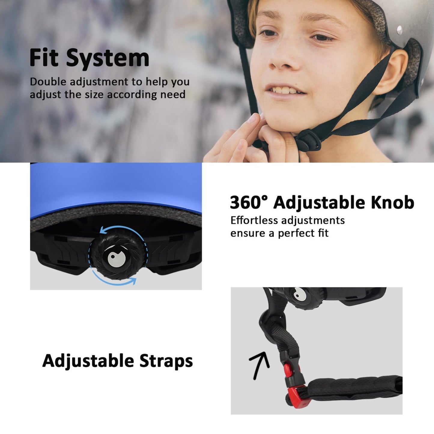 Multi-Sport Helmet for Skateboard, Bike, Scooter - Adjustable, Lightweight, Vent3