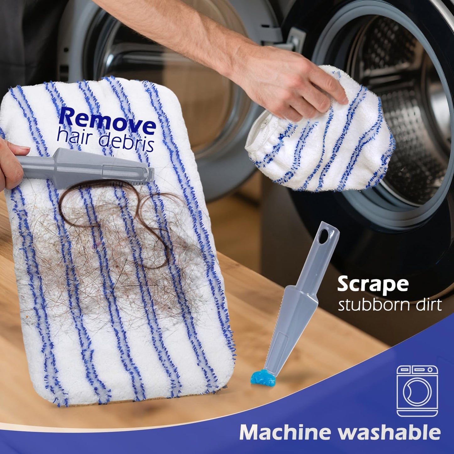 16" Large Microfiber Mop - Versatile Floor Cleaning Tool for Wet & Dry Use7