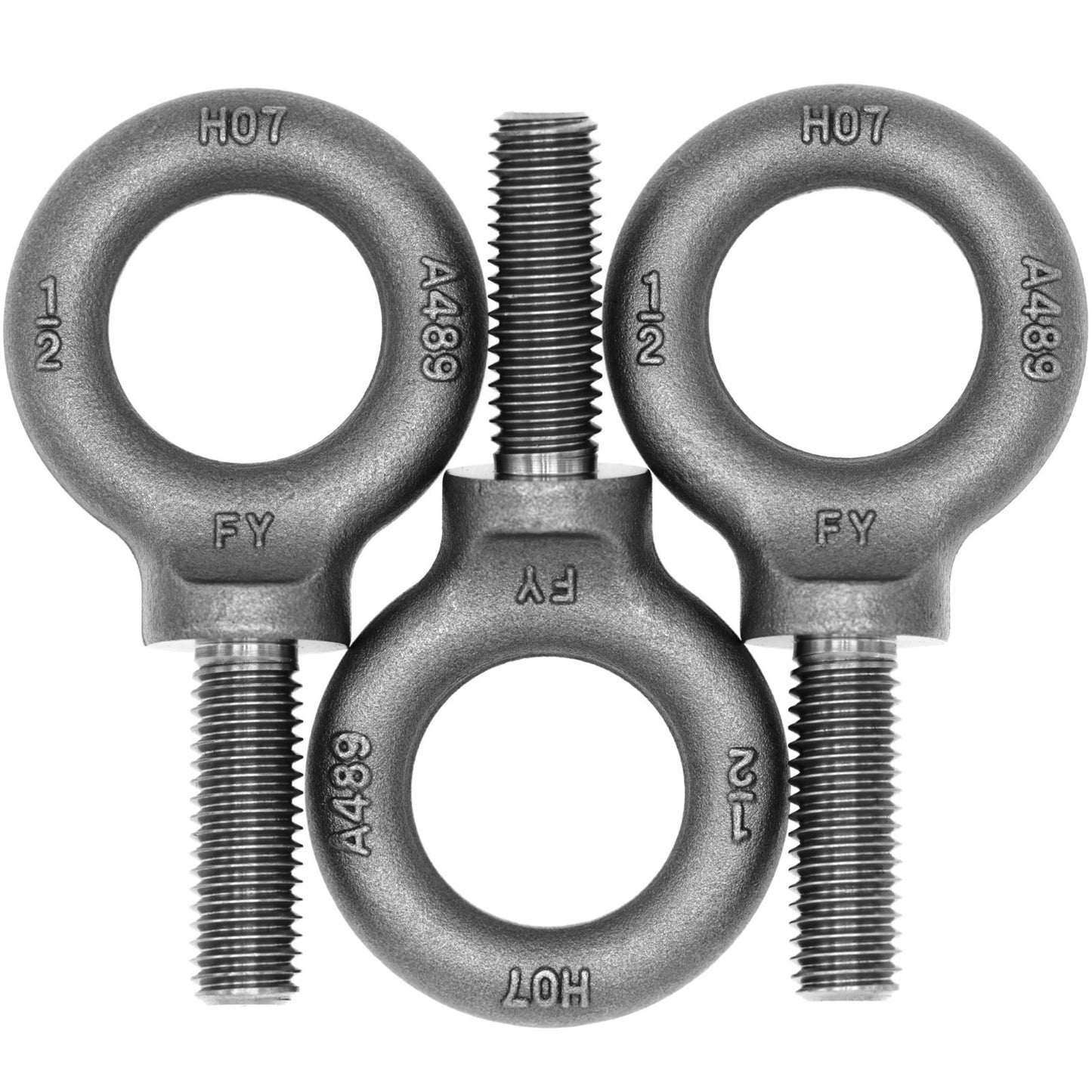 3 Pcs Heavy-Duty Lifting Shoulder Eye Bolts 1/2"-13 X 1-1/2" - Secure Rigging Ha0