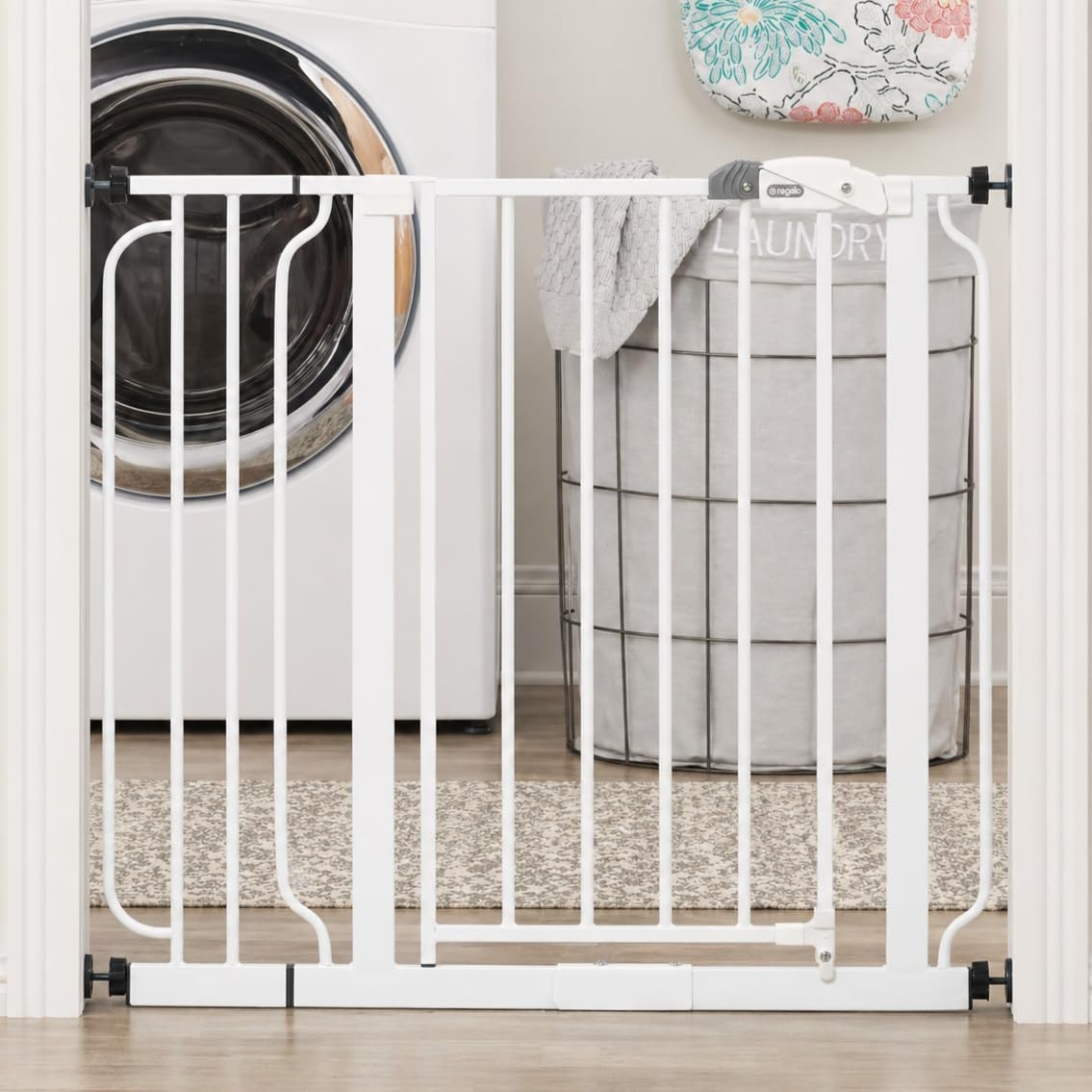 Adjustable 29" 38.5" Baby Gate for Stairs & Doorways   Easy Step Safety Barrier1