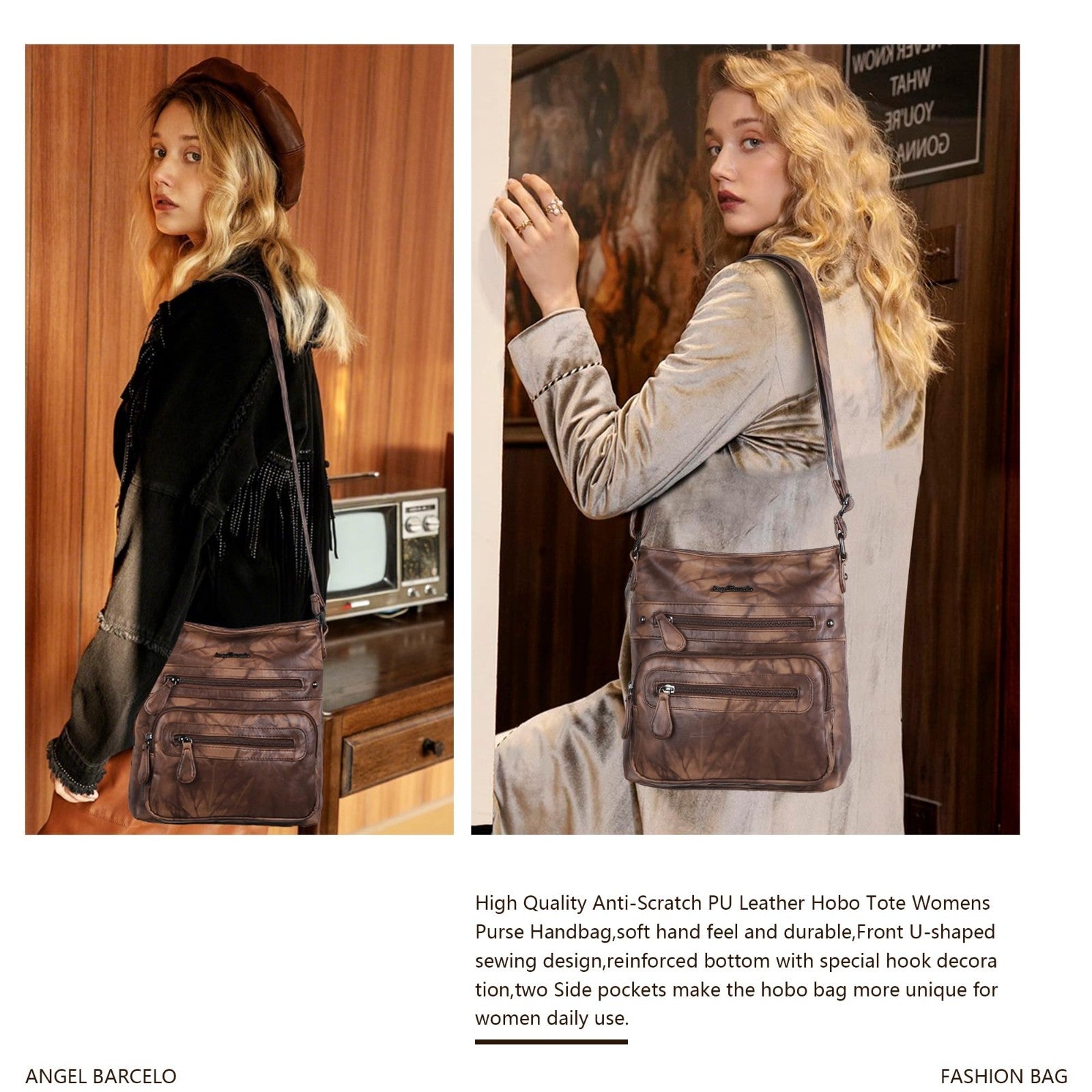 Ultra Soft Leather Crossbody Bag for Women, Stylish Handbag with Adjustable Stra2
